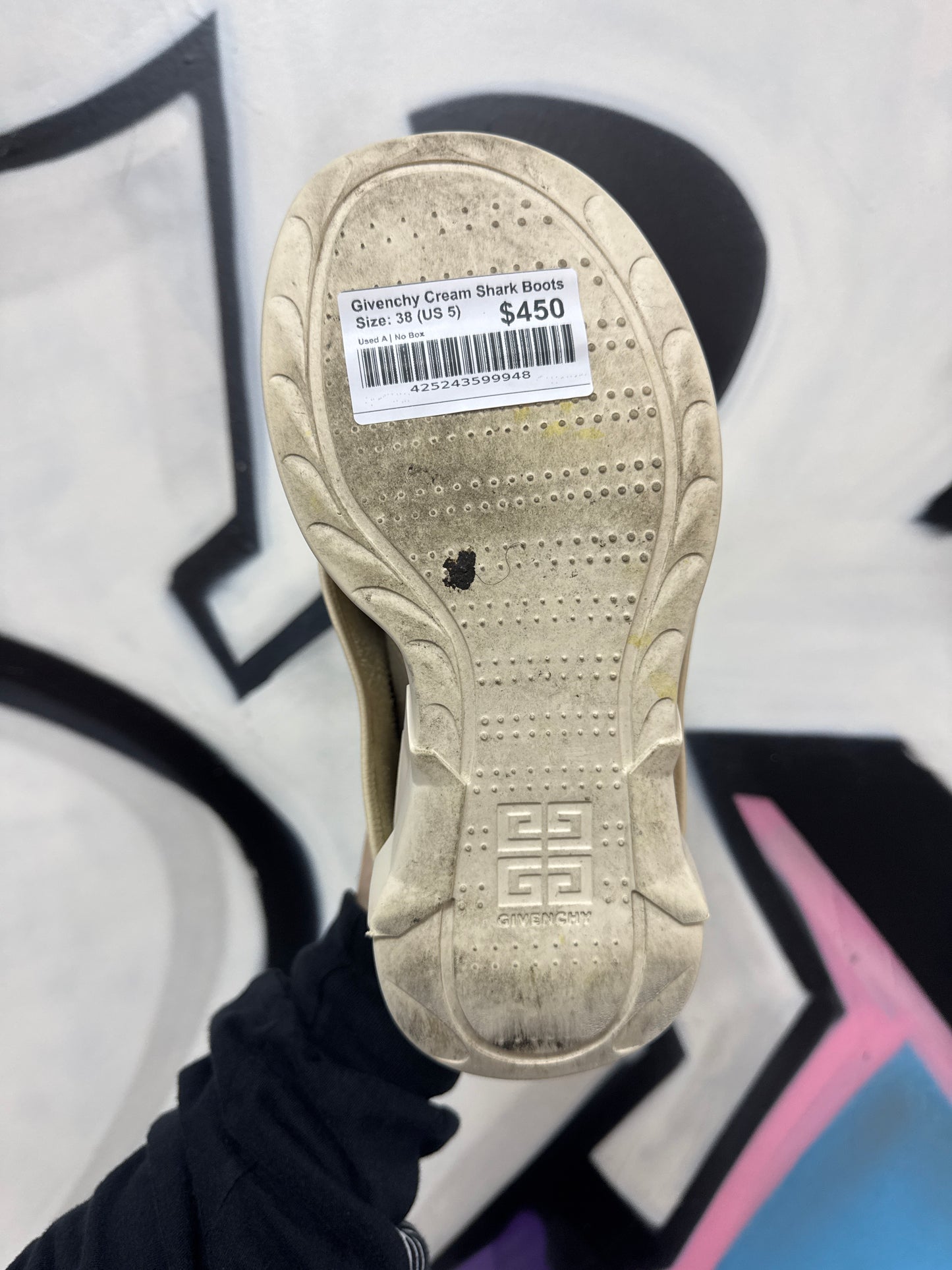 Givenchy Cream Shark Boots