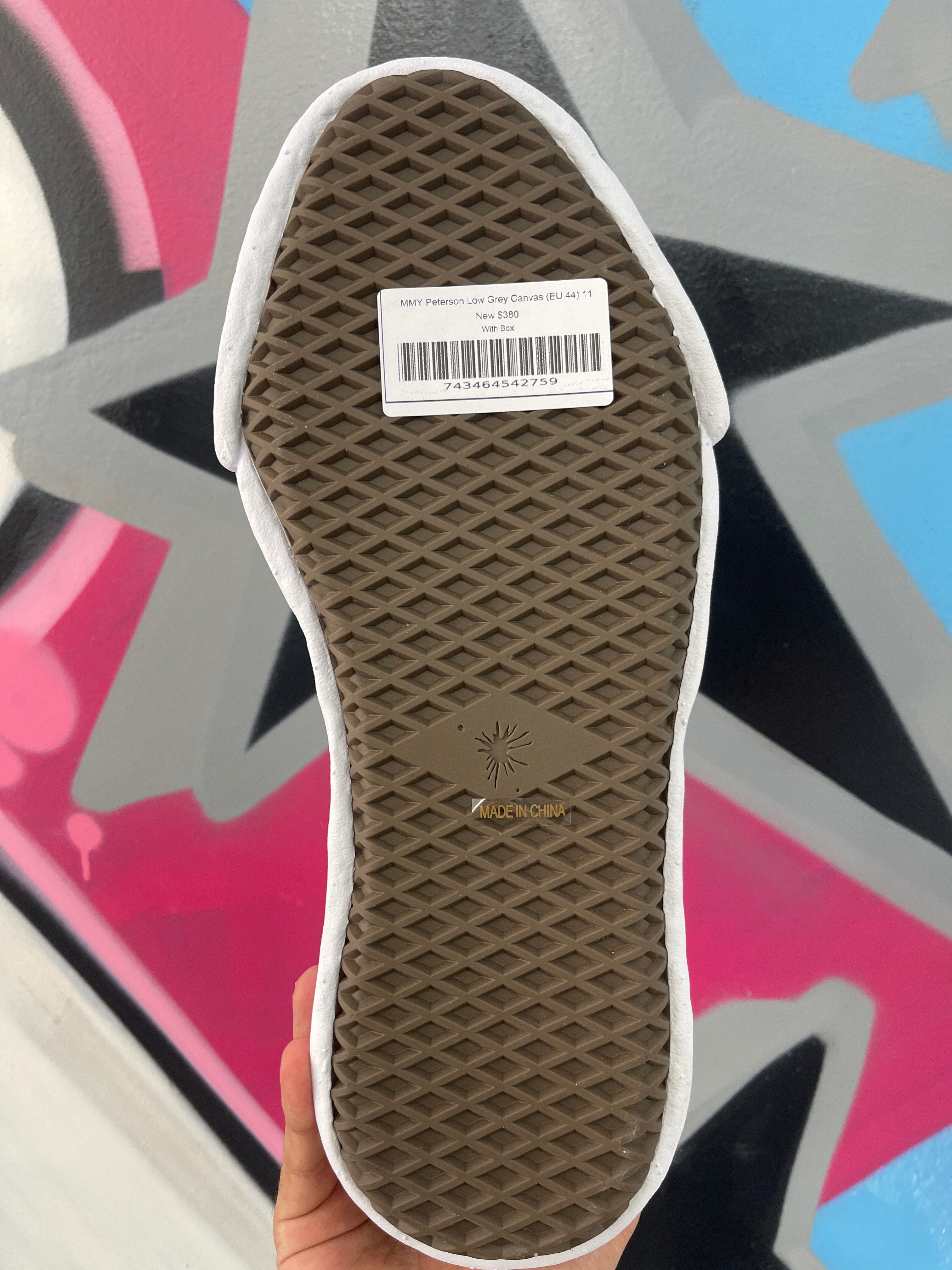 MMY Peterson Low Grey Canvas (EU 44) New With Box