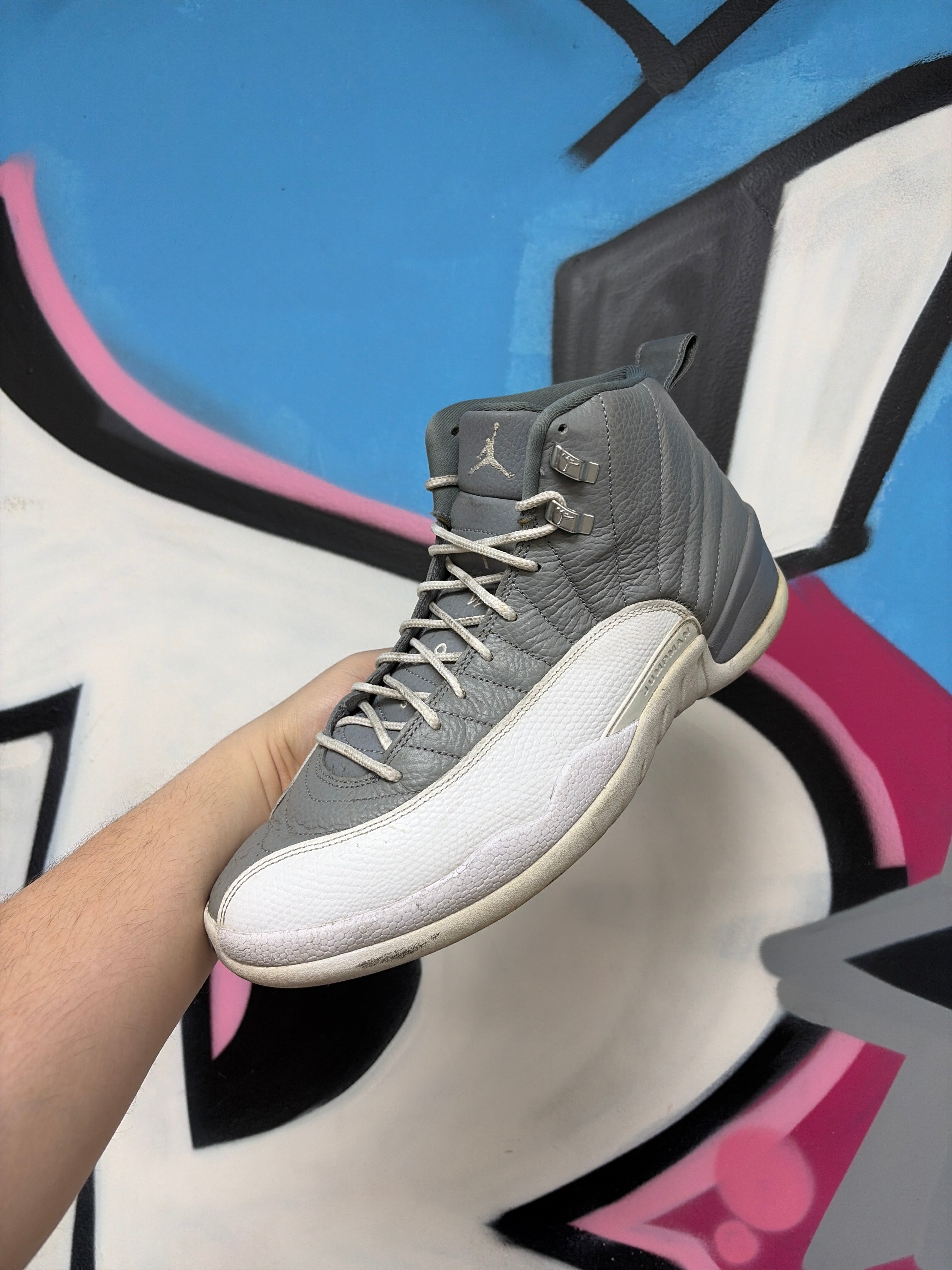 Jordan 12 Stealth Grey Sneakers