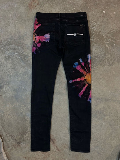 Amiri Jeans Black Tie Dye Used 36