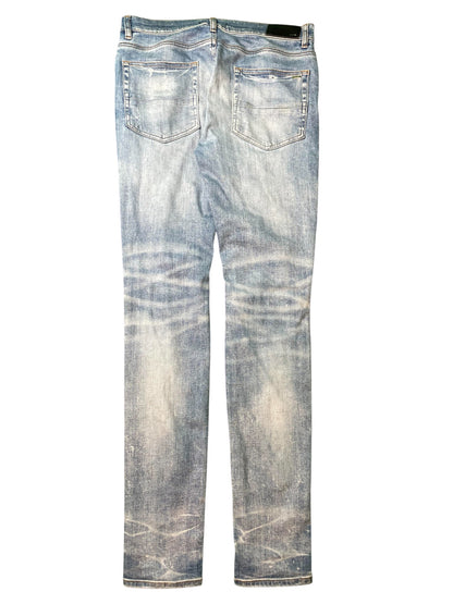 Amiri Applique Side Logo Light Wash Blue Jeans