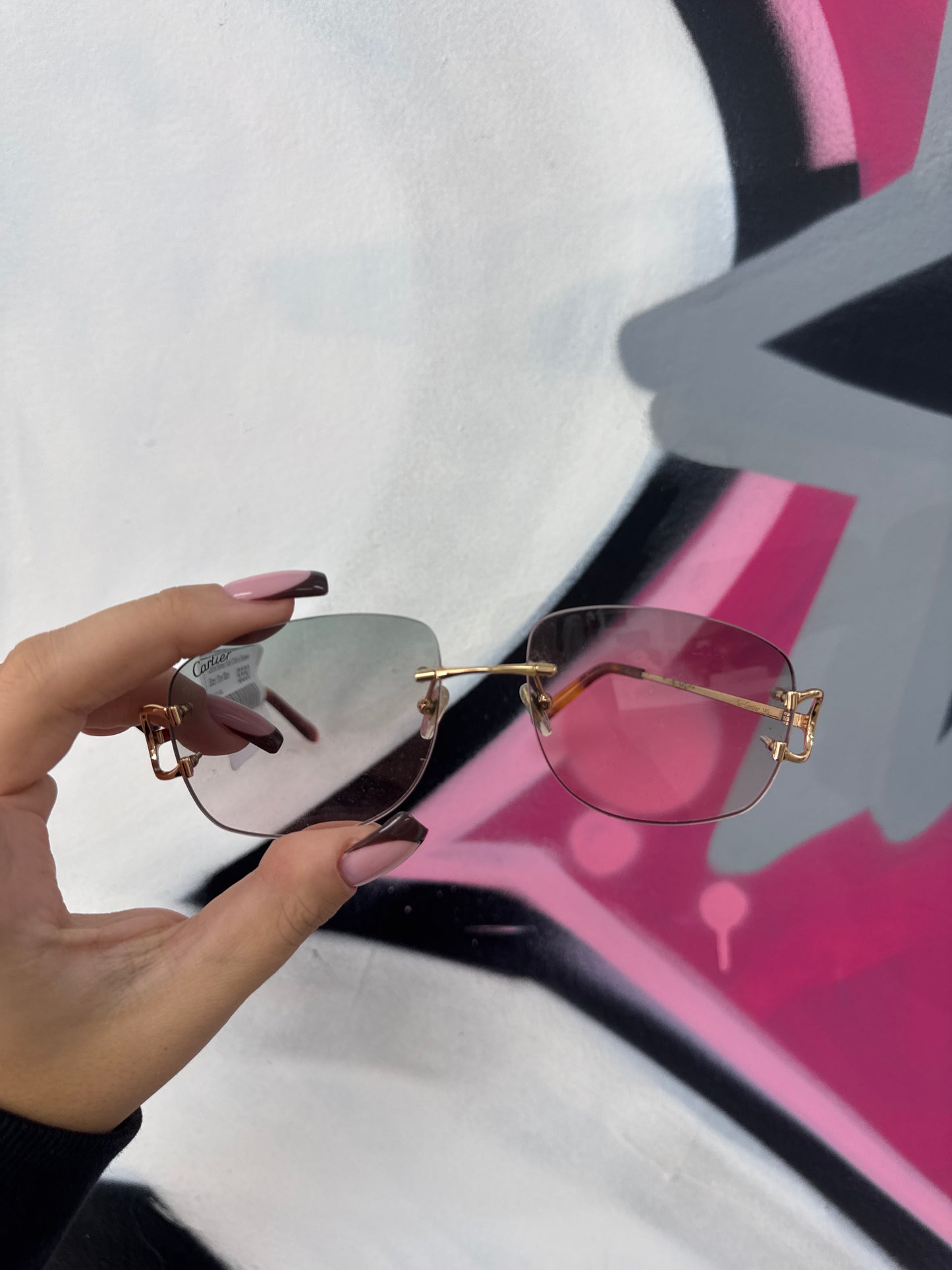 Cartier Brown Tint C Wire Glasses