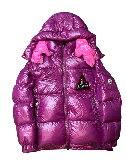 Moncler "Maya" Purple & Pink Puffer Coat