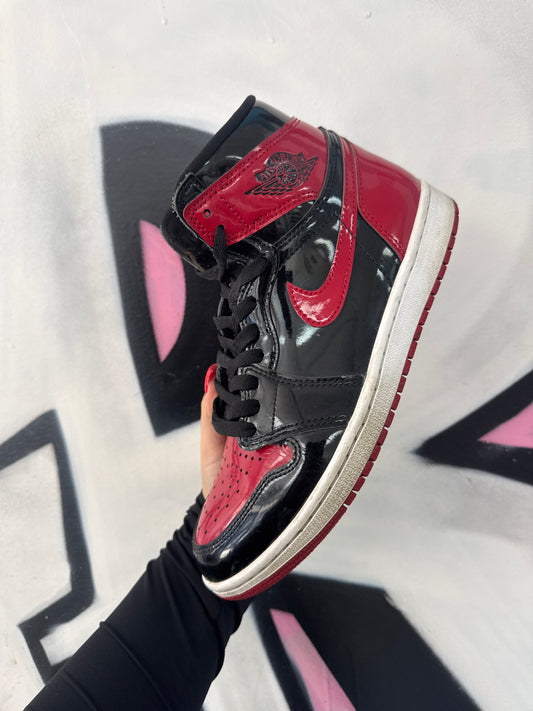 Nike Jordan 1 Patent Bred Sneakers