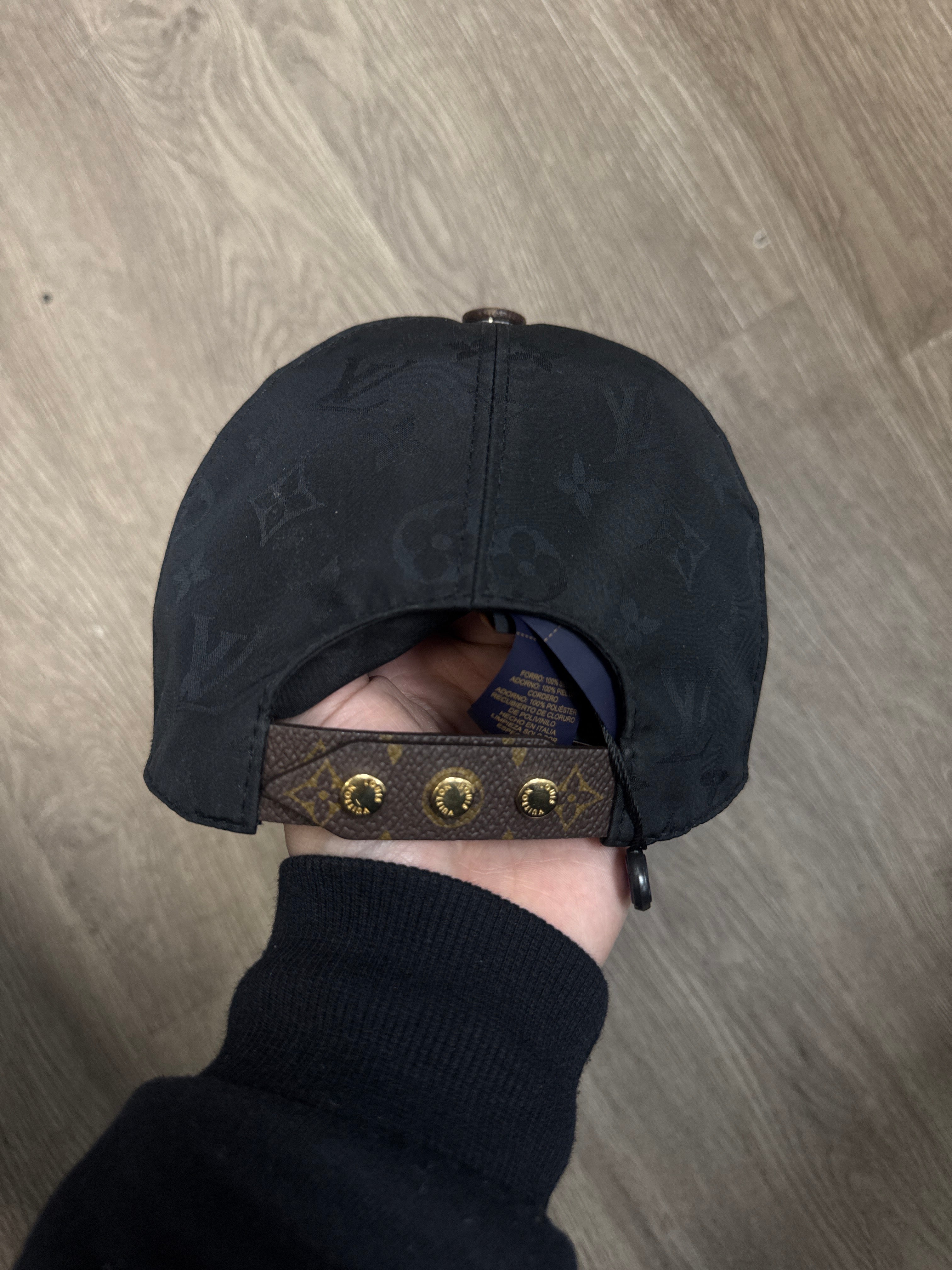Louis Vuitton Black Nylon Brown Monogram Hat