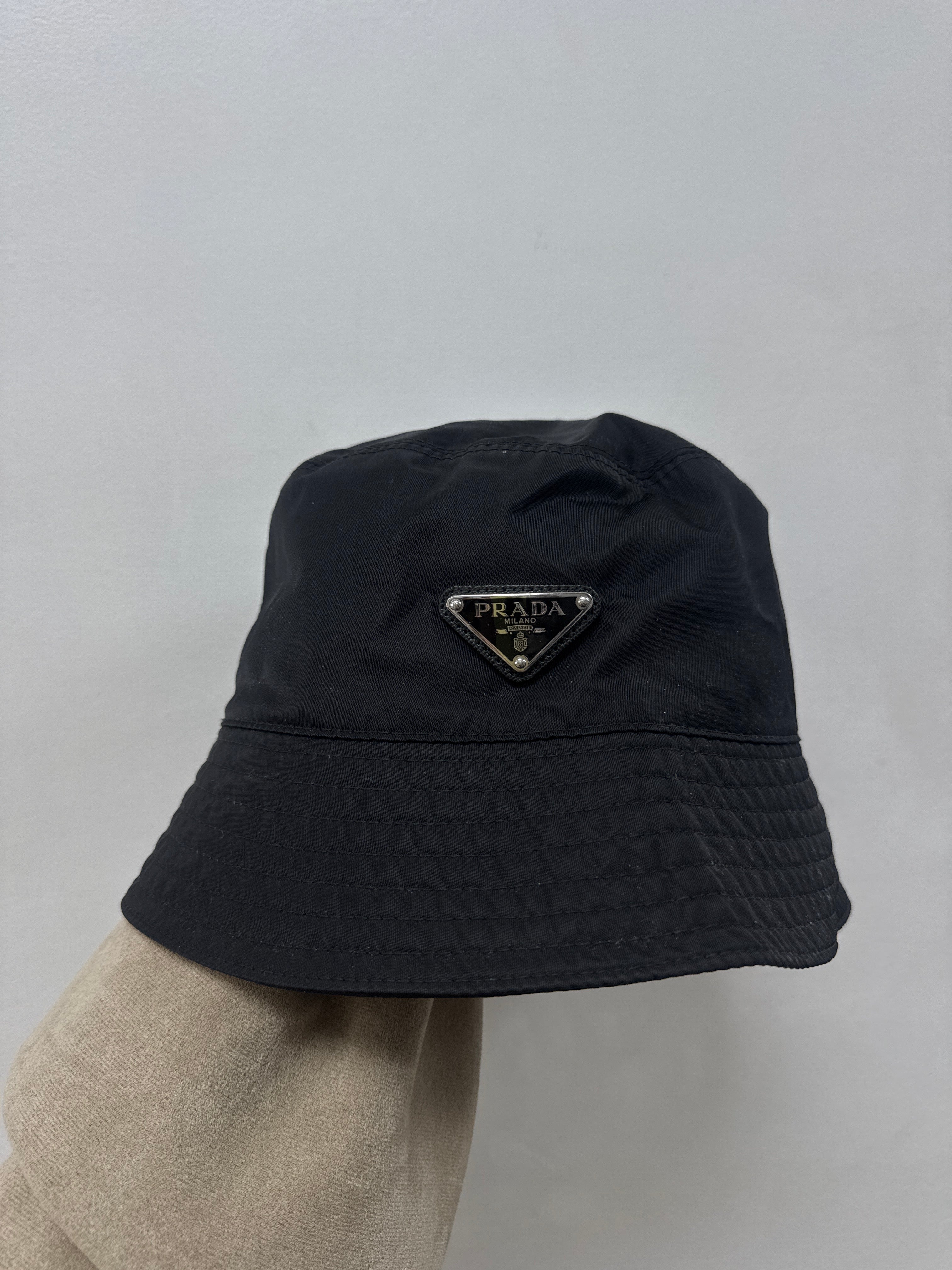 Prada Black Nylon Bucket Hat