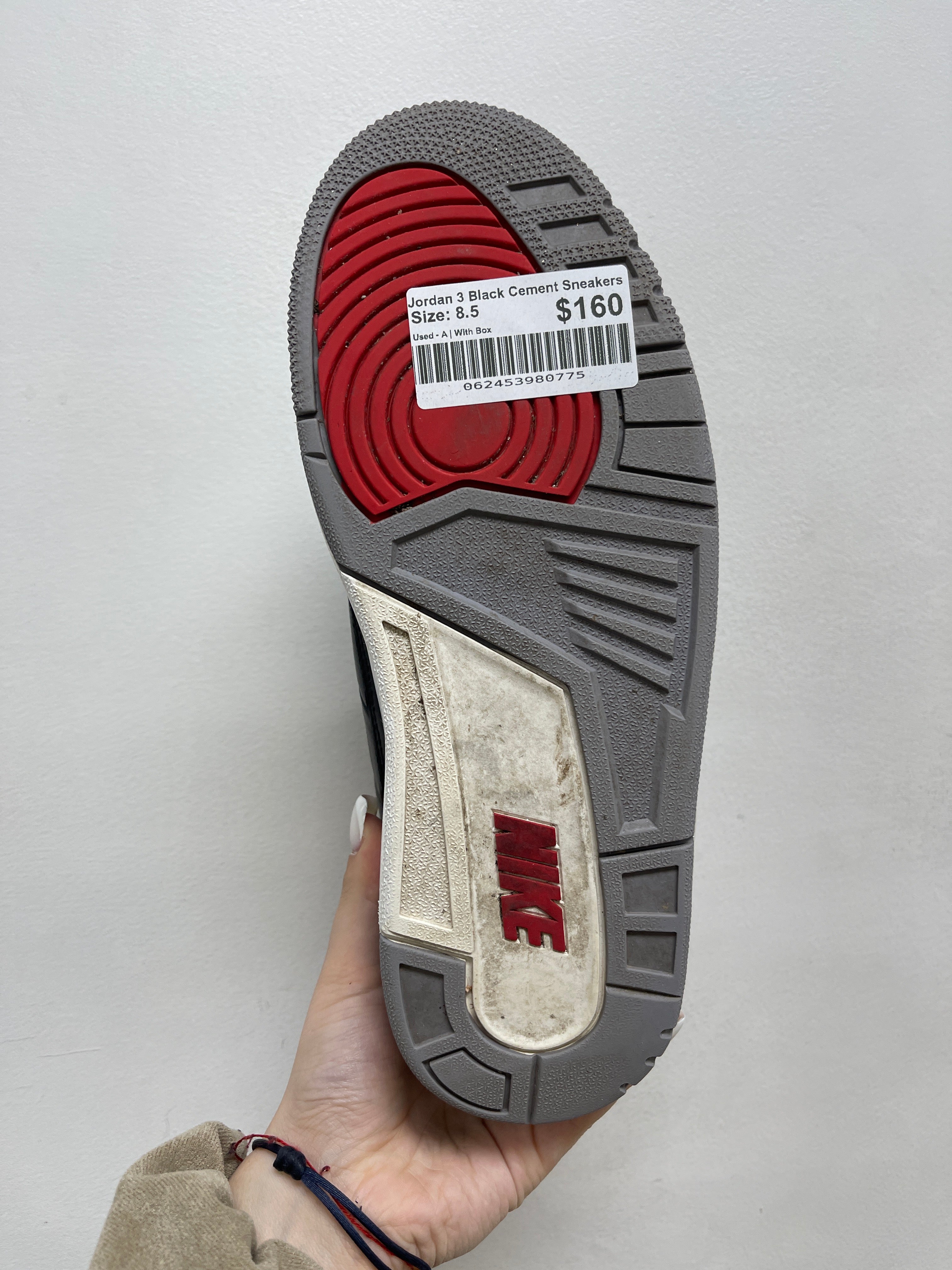 Jordan 3 Black Cement Sneakers