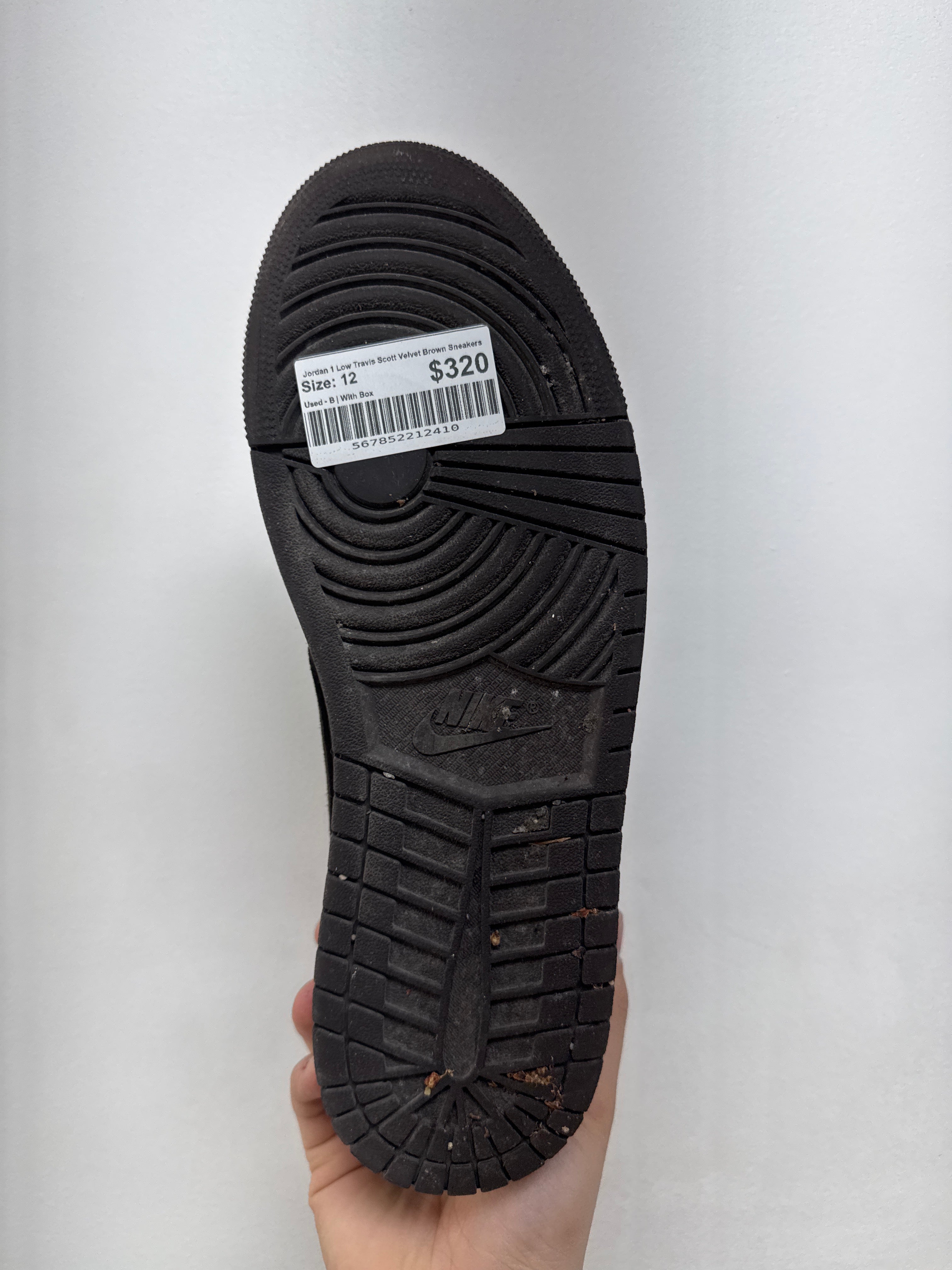 Jordan 1 Low Travis Scott Velvet Brown Sneakers