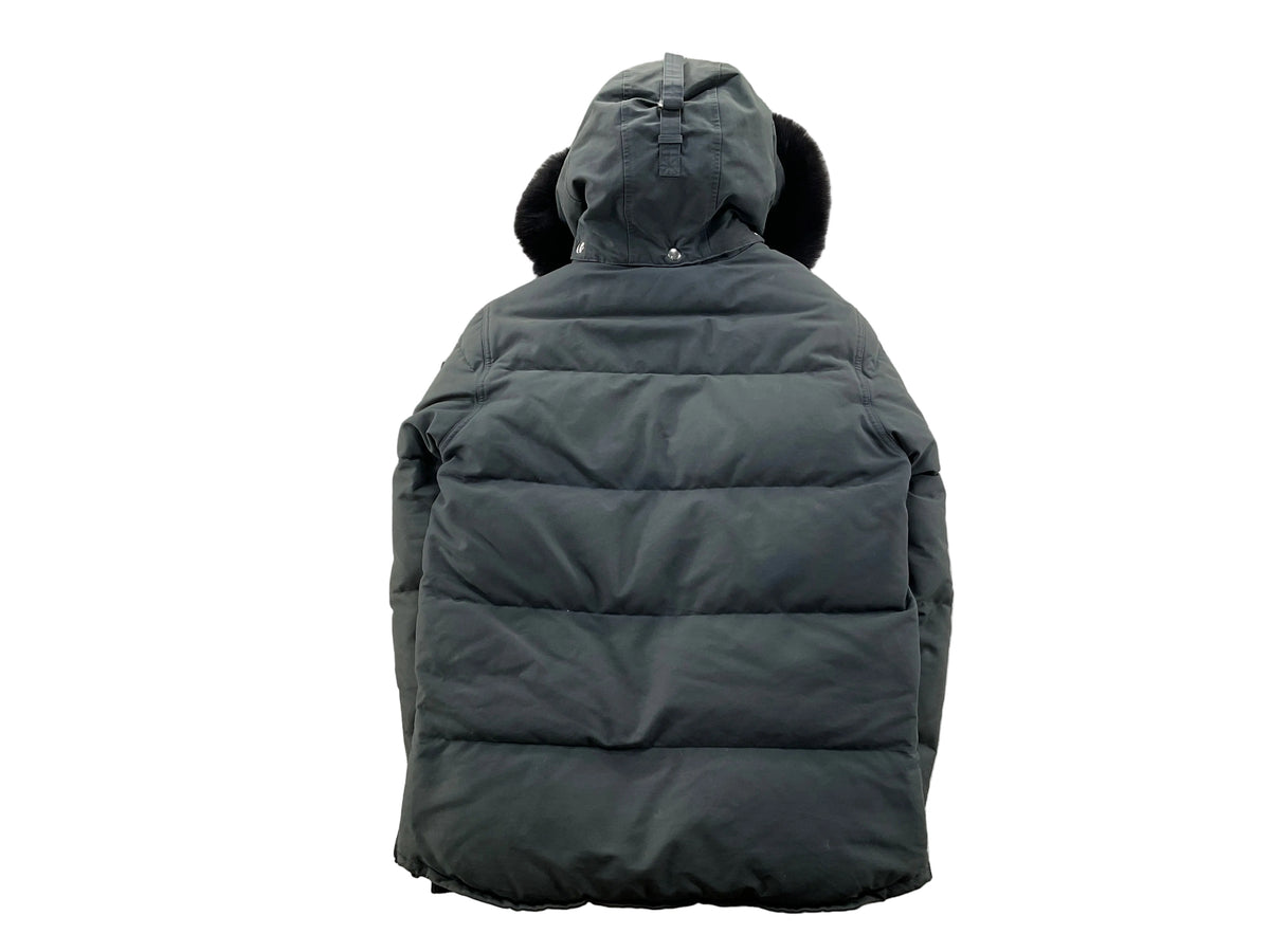 Moose Knuckles Grey Black Fur 3Q Bomber Jacket