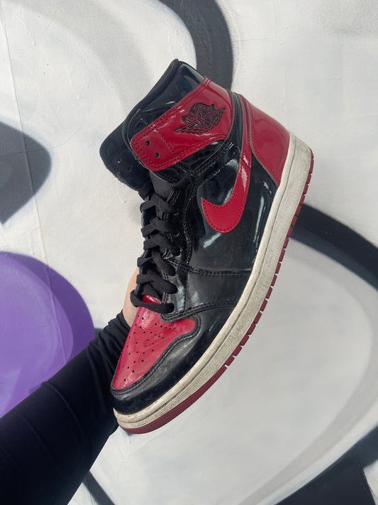 Nike Jordan 1 Patent Bred Sneakers