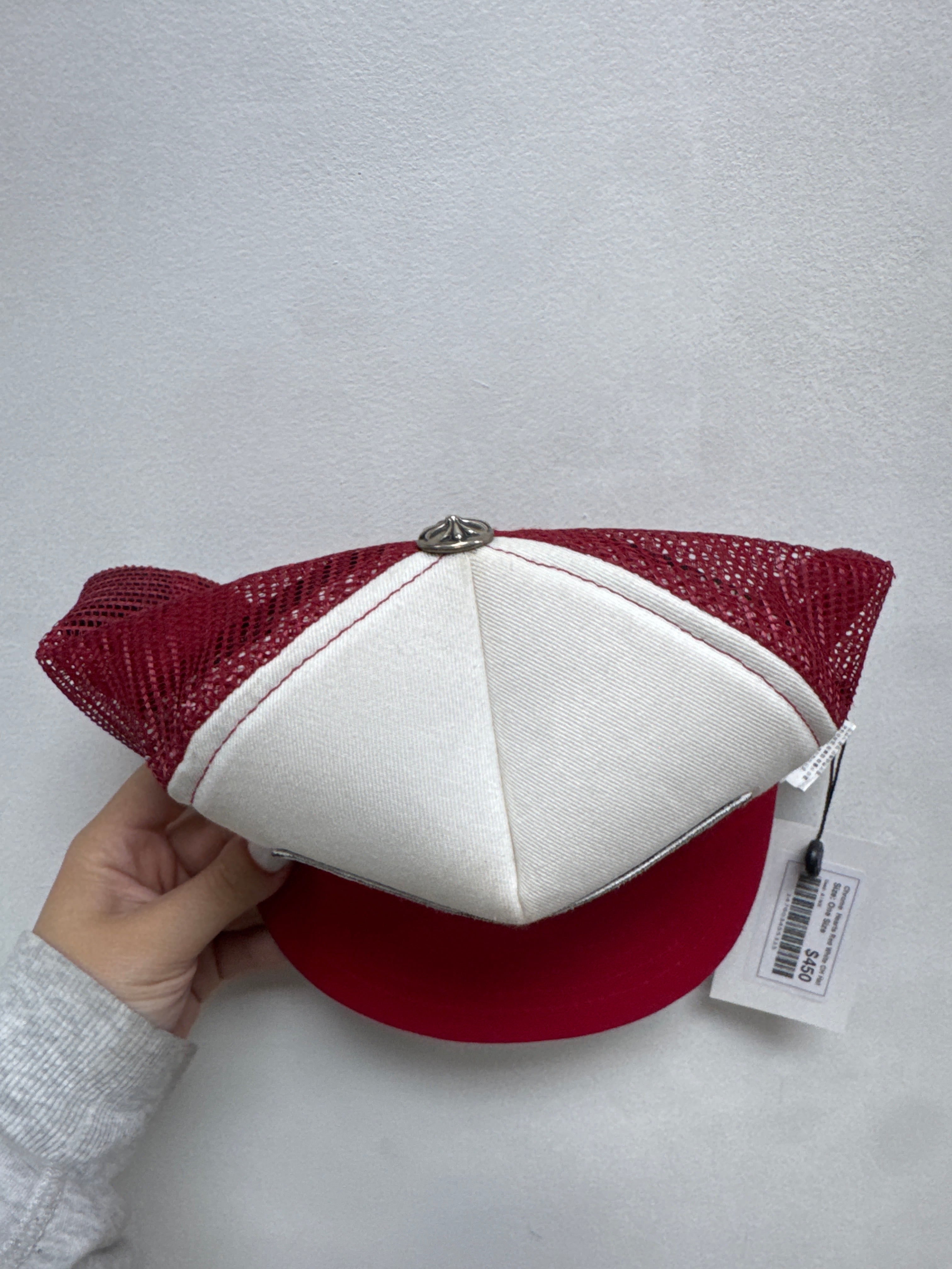 Chrome  Hearts Red White CH Hat