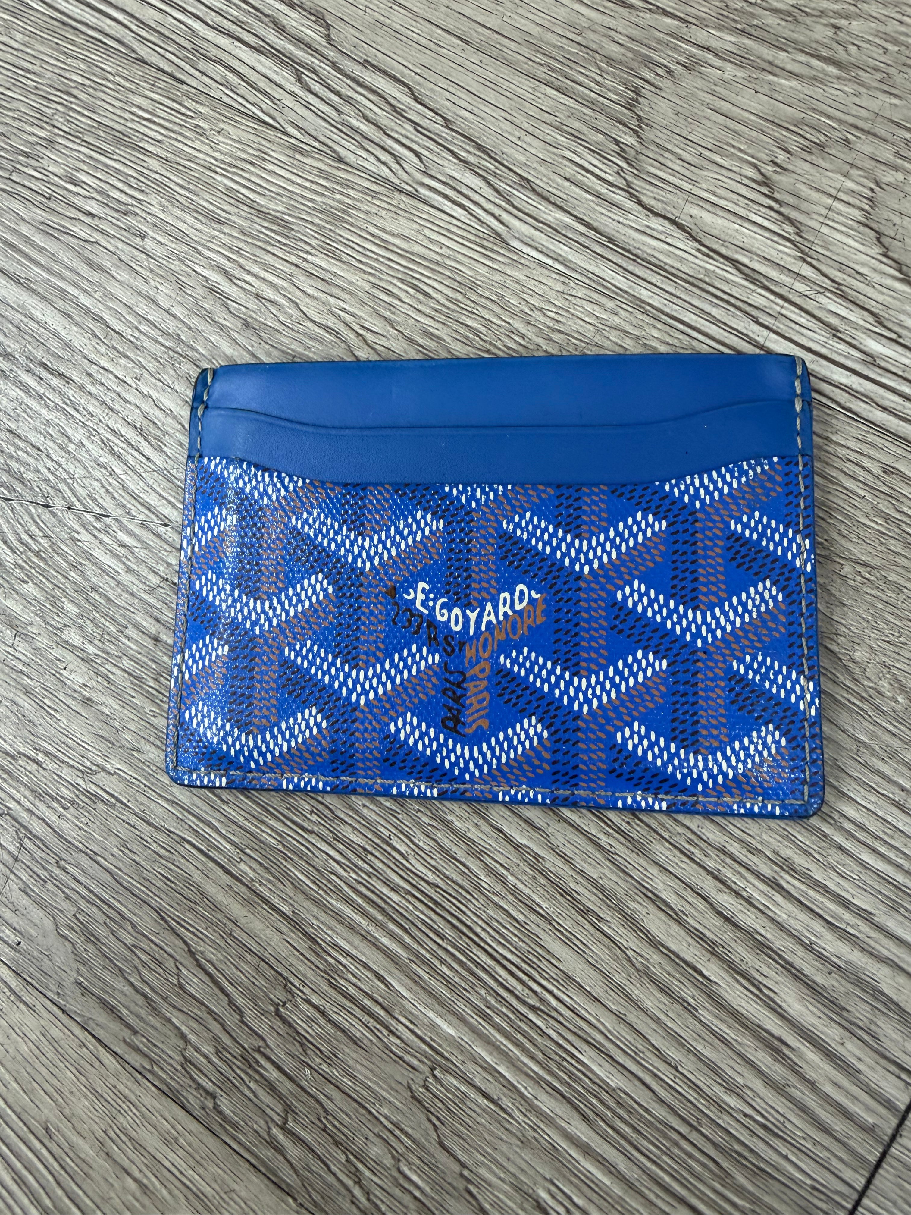 Goyard Blue Card Holder Wallet