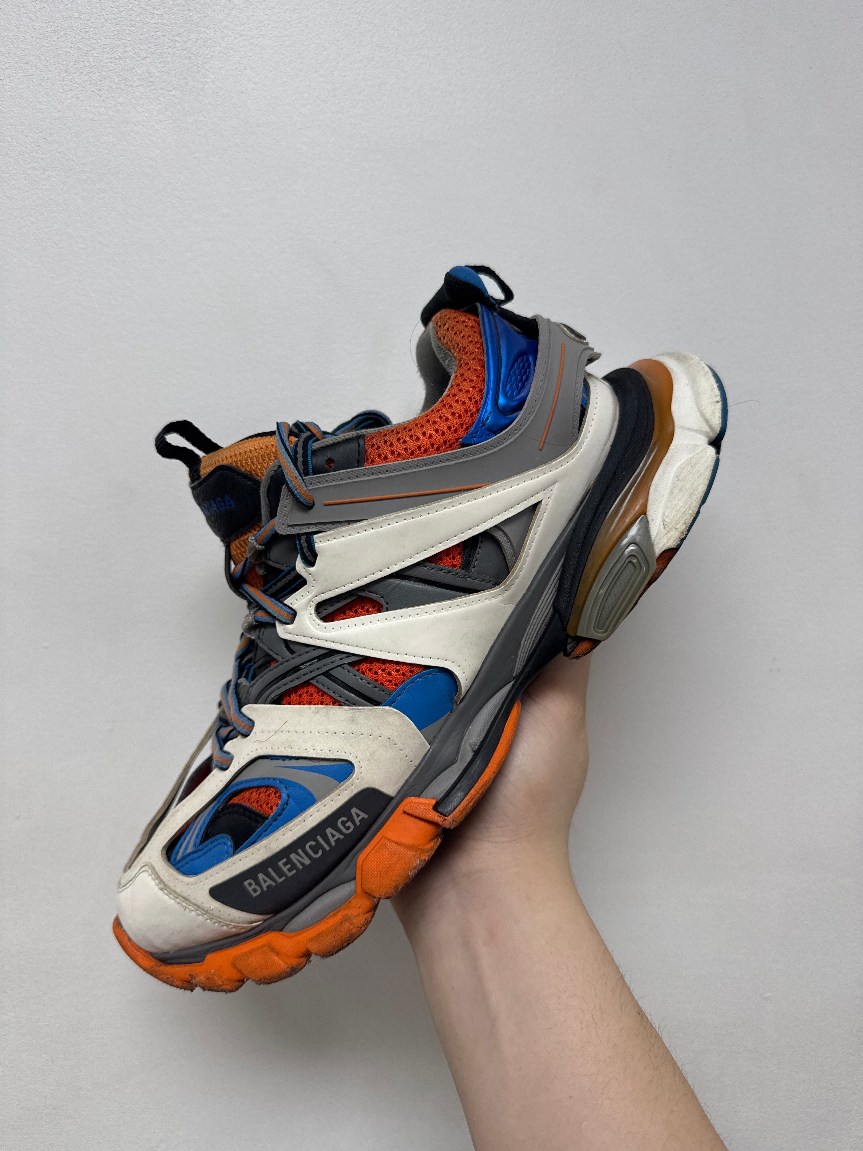Balenciaga Blue Orange Track Sneakers