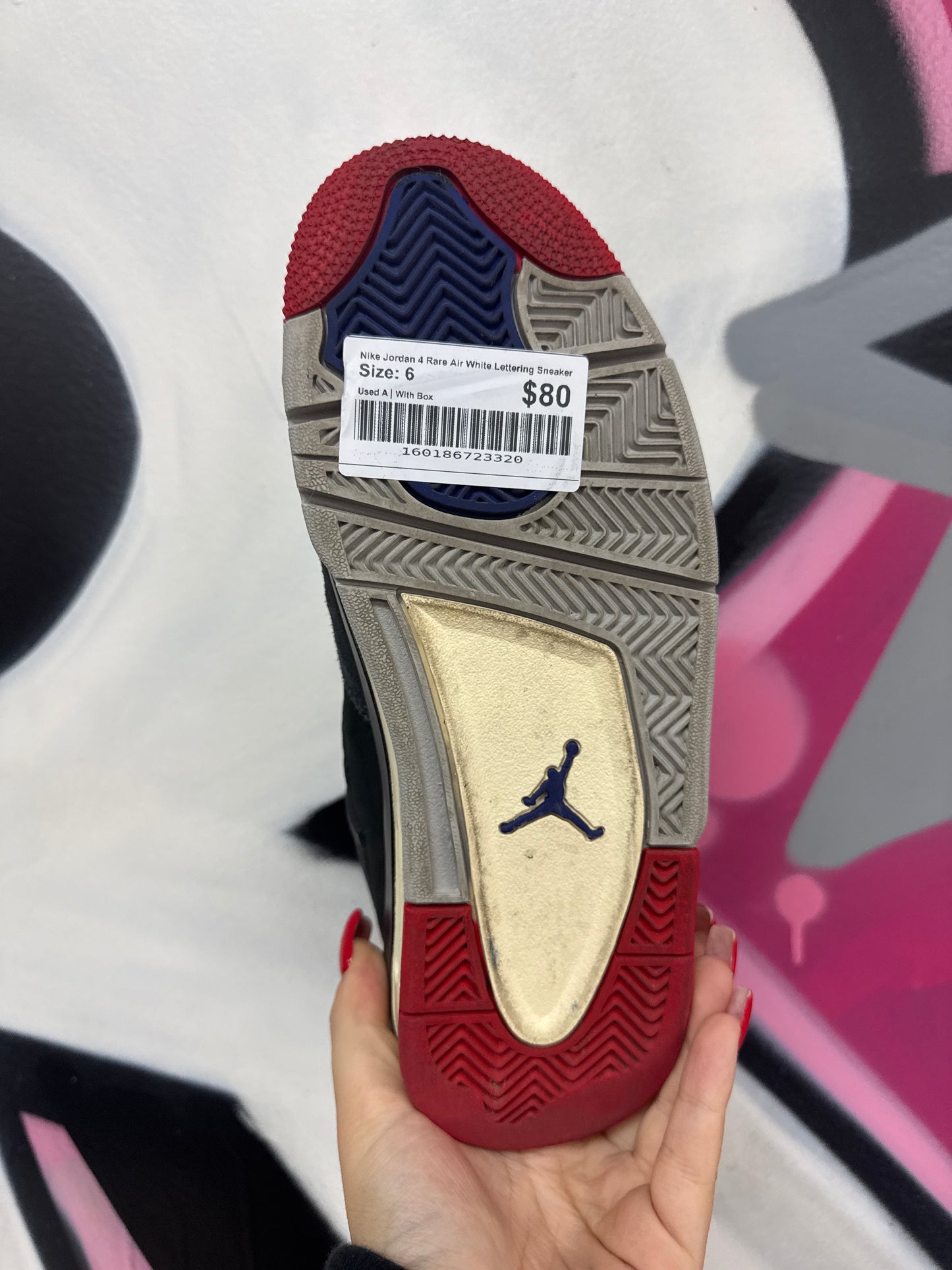 Nike Jordan 4 Rare Air White Lettering Sneaker