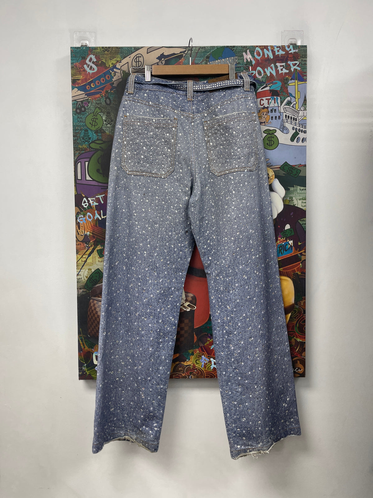 Birth Of A Royal Child Light Wash Diamond Boro Jeans