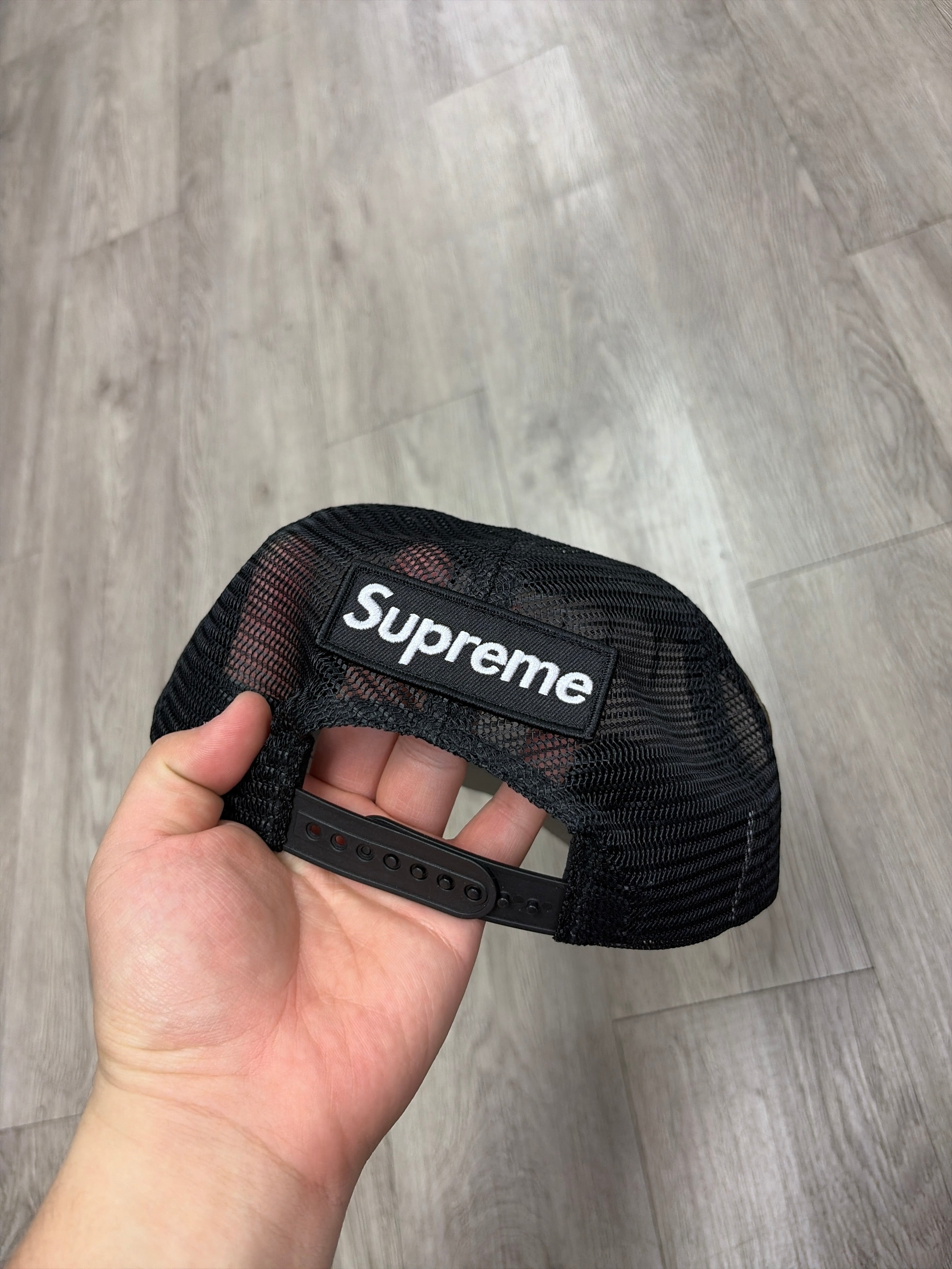 Supreme x Vanson x Spiderman Mesh Black 6 Panel Hat
