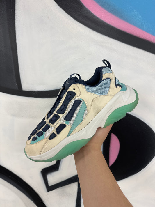 Amiri Bone Runner Navy Teal Used No Box