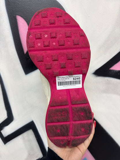 Gucci Navy Pink Rython Sneakers