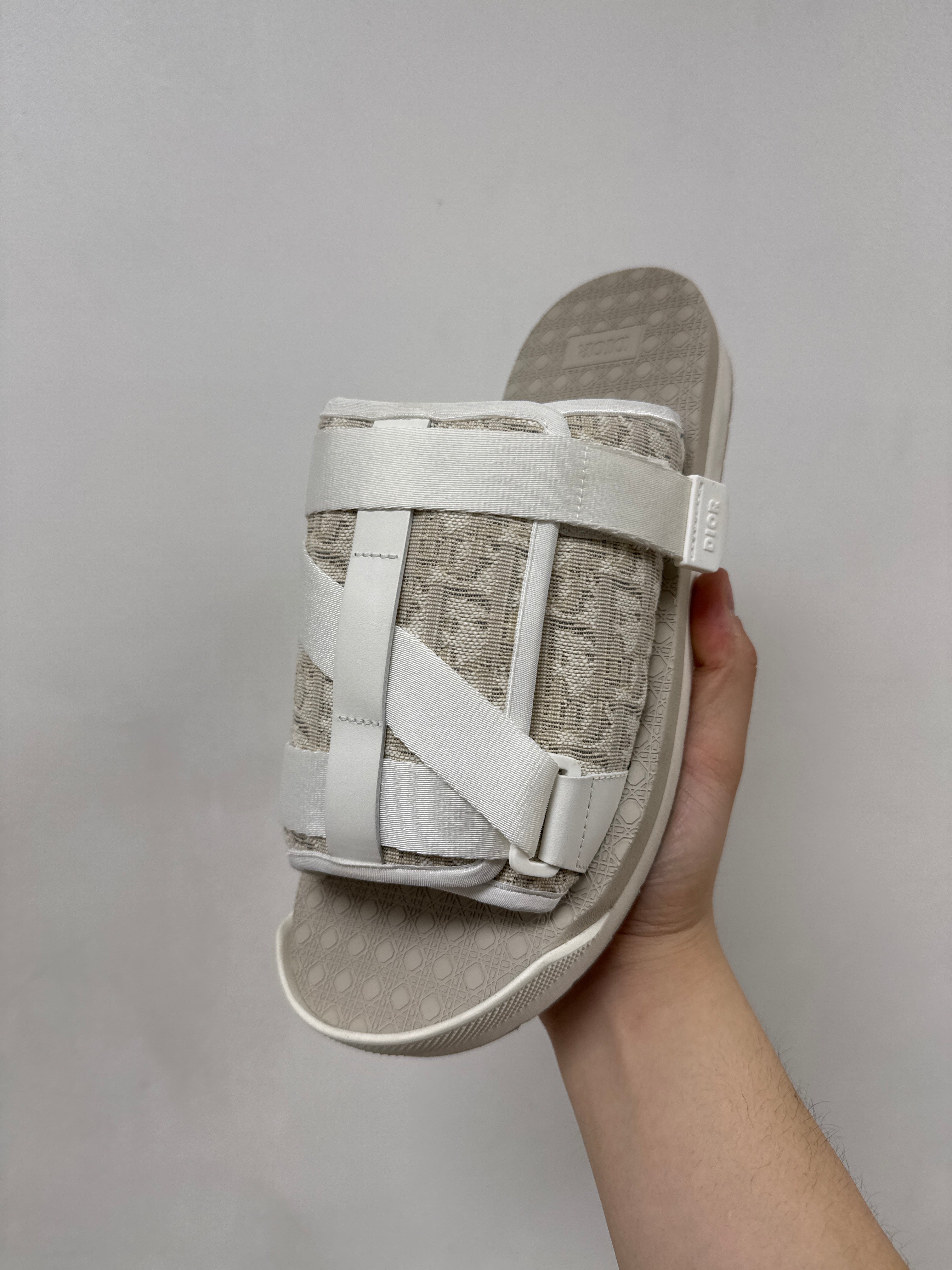 Dior Cream Alpha Slides