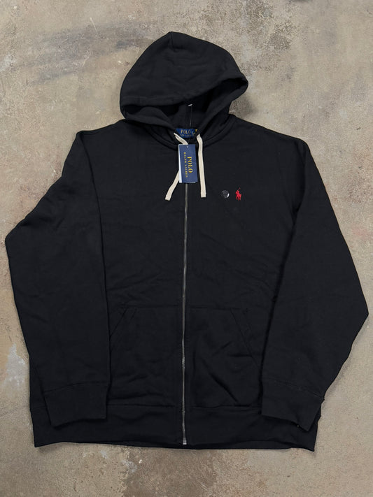 Polo Zip Up Black Red New XXL With Tags
