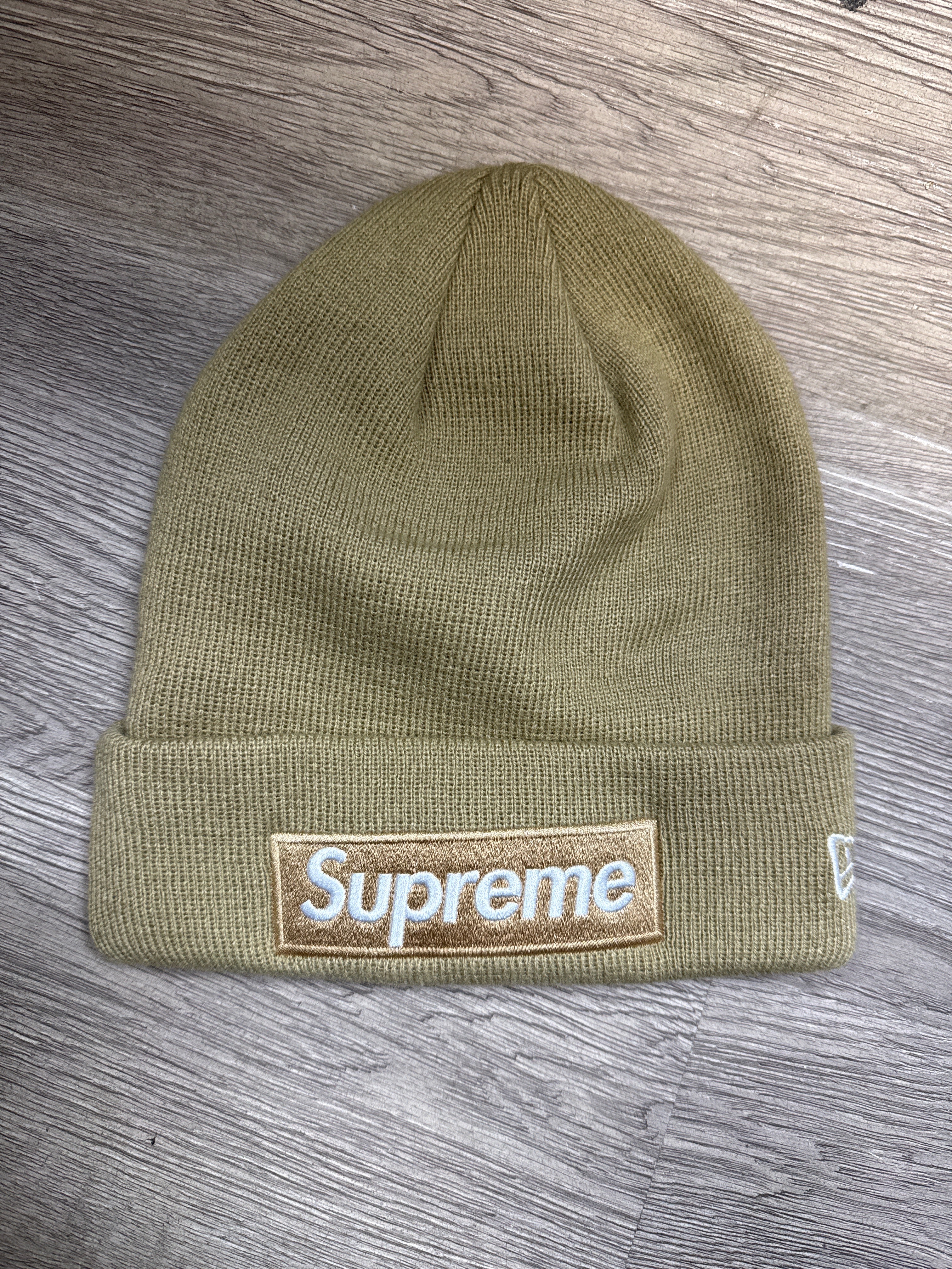 Supreme Tan Box Logo Beanie
