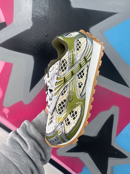 Bottega Veneta Olive Silver Orbits Sneakers