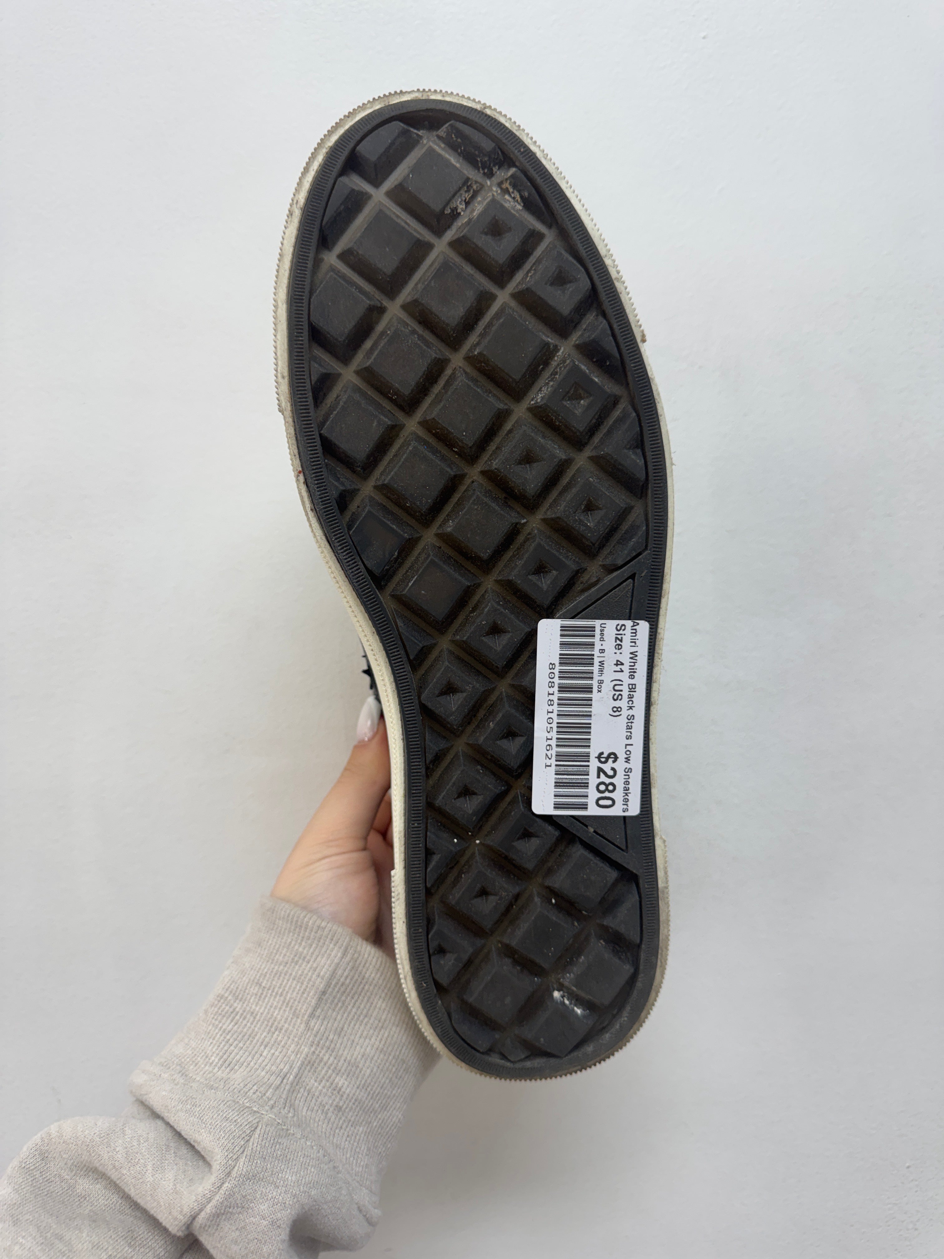 Amiri White Black Stars Low Sneakers
