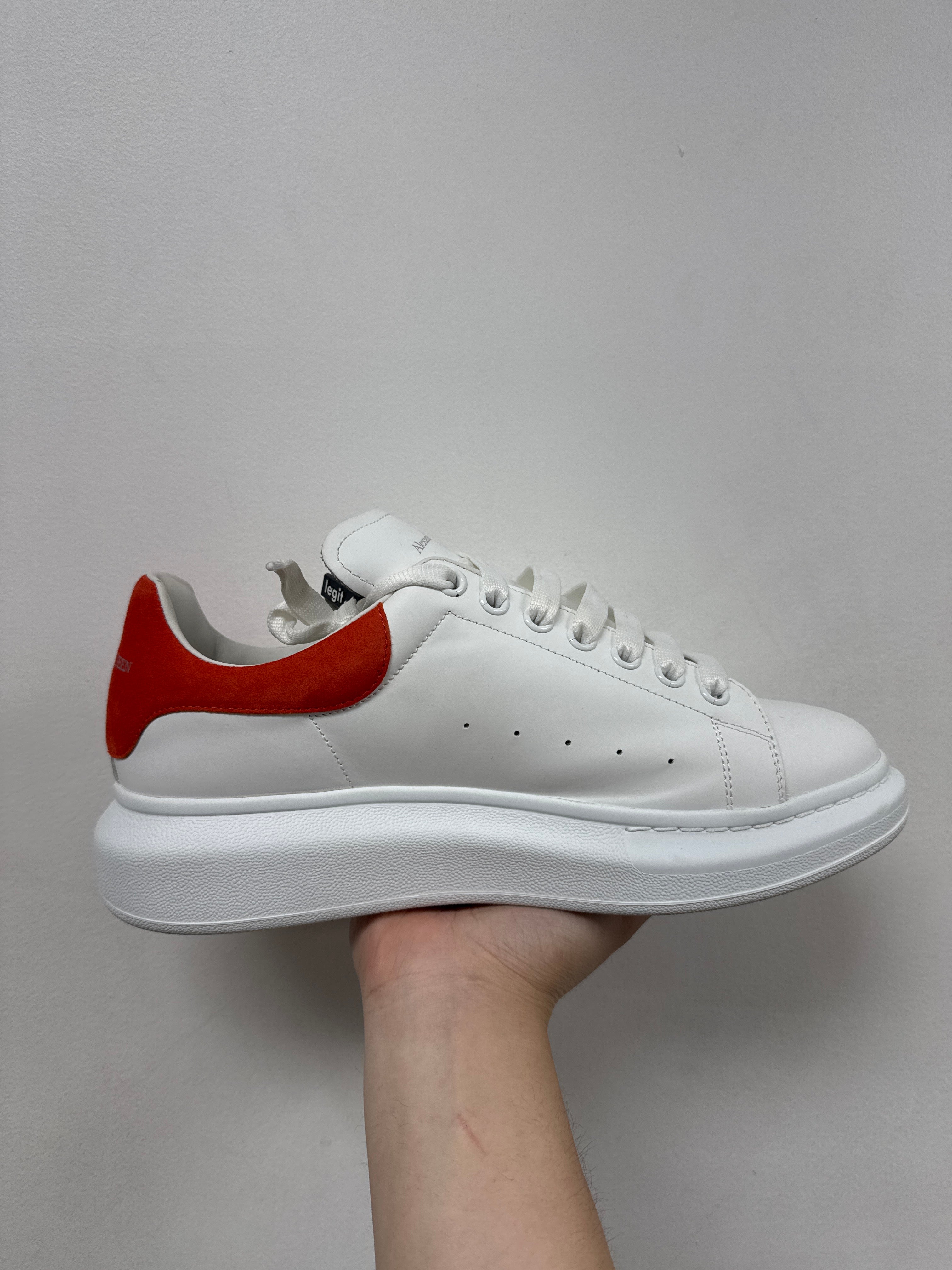 Alexander Mcqueen White Red Oversized Sneakers