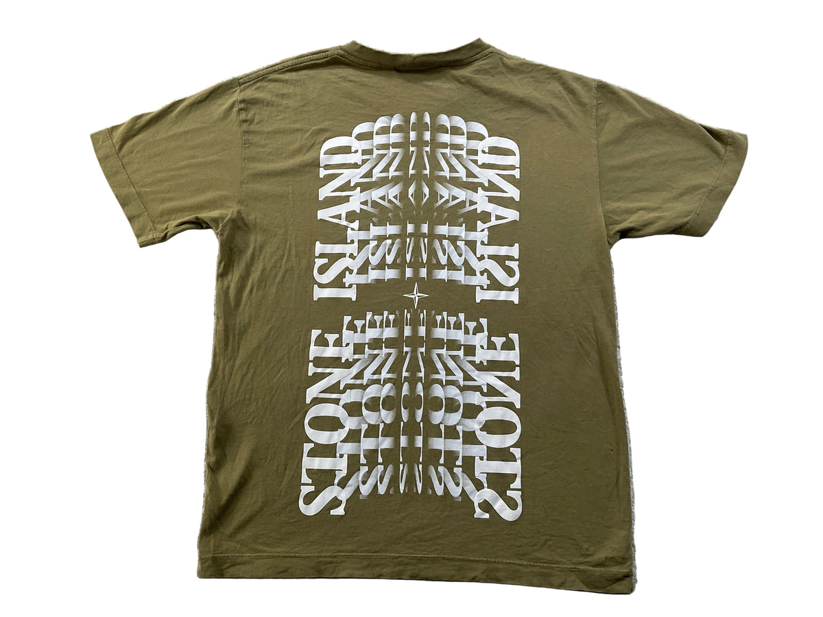 Stone Island Logo Tee Olive Used Small N/A