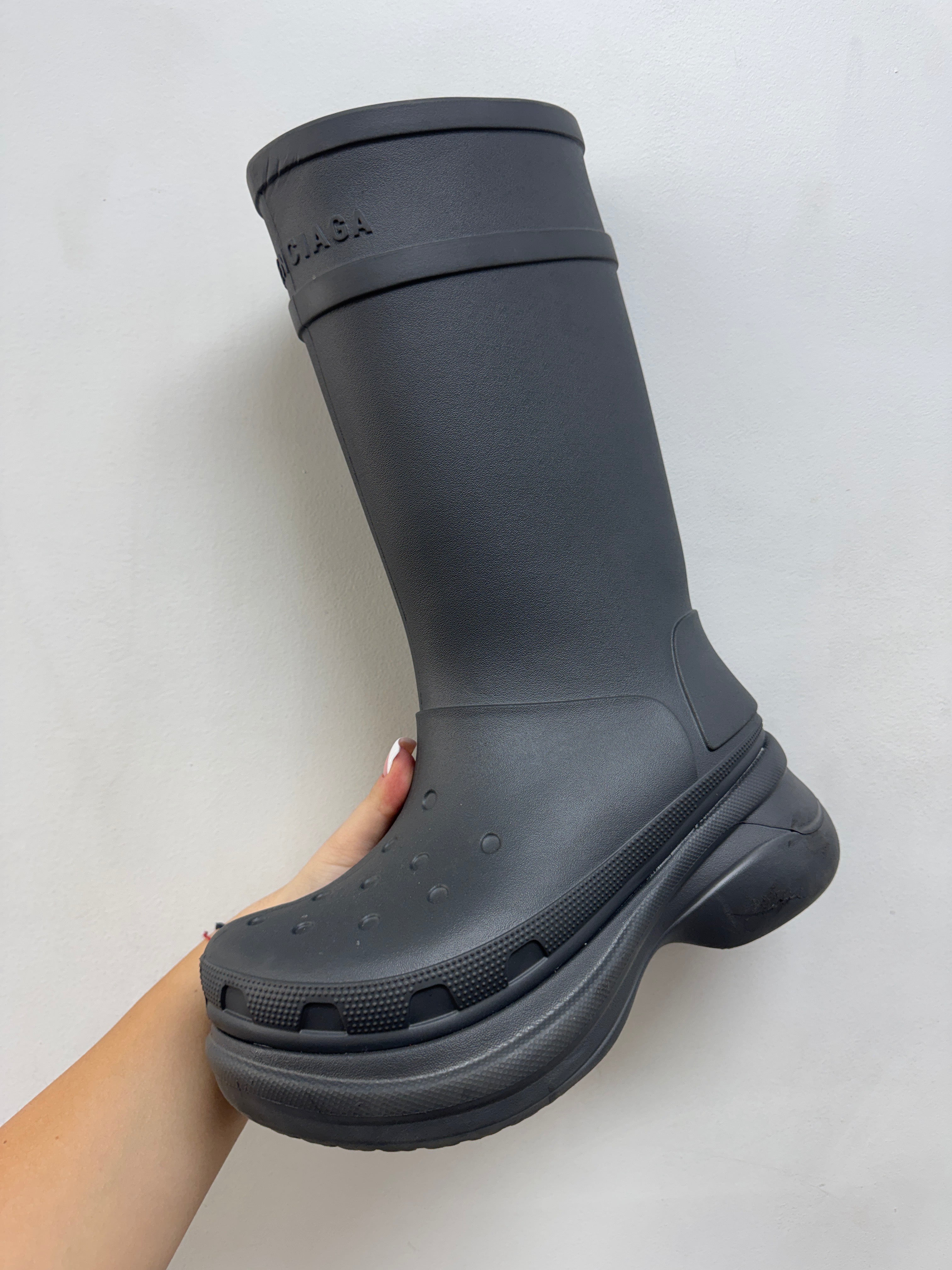 Balenciaga Croc Grey Boots