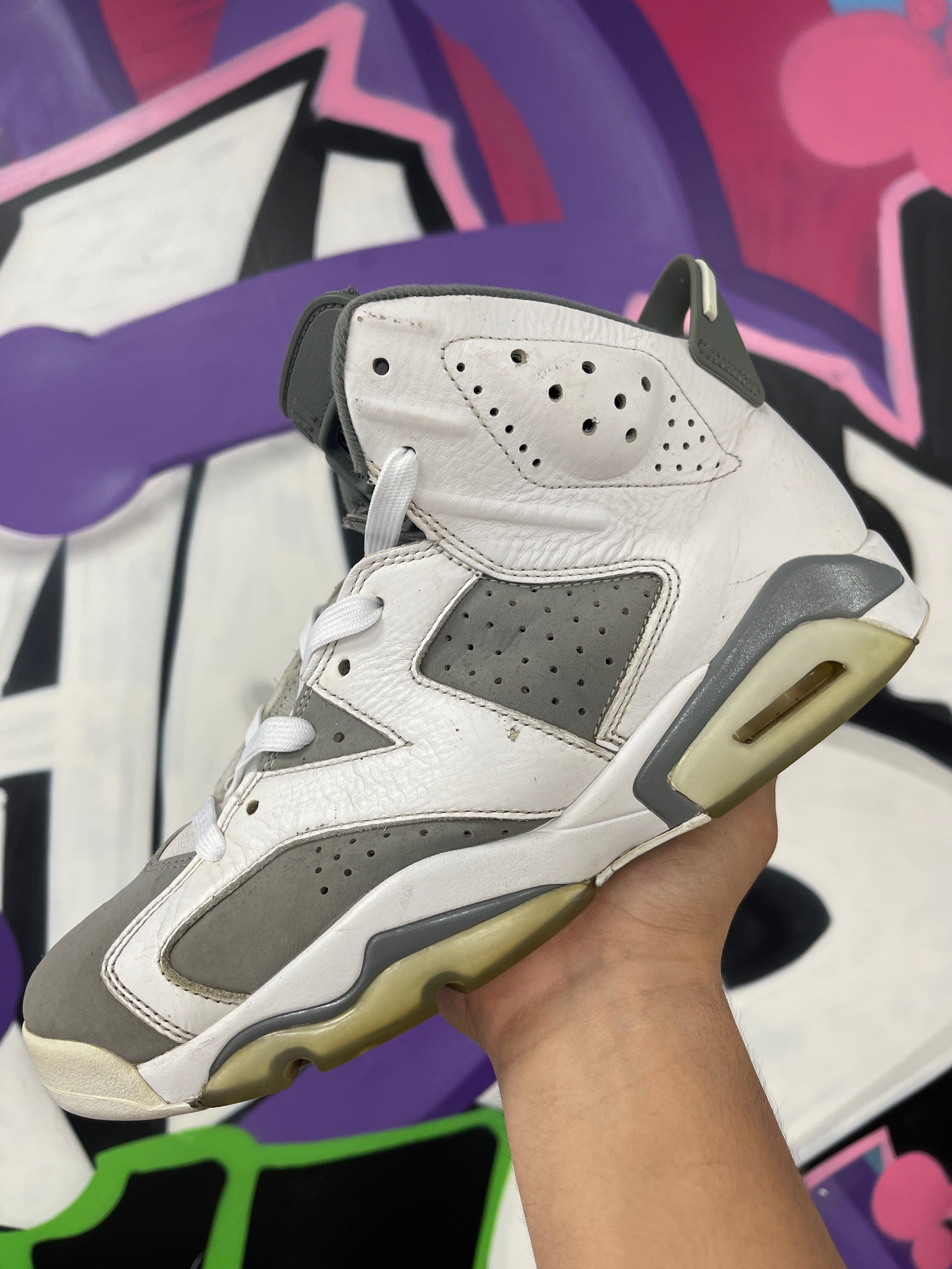 Jordan 6 Cool Grey White Used With Box