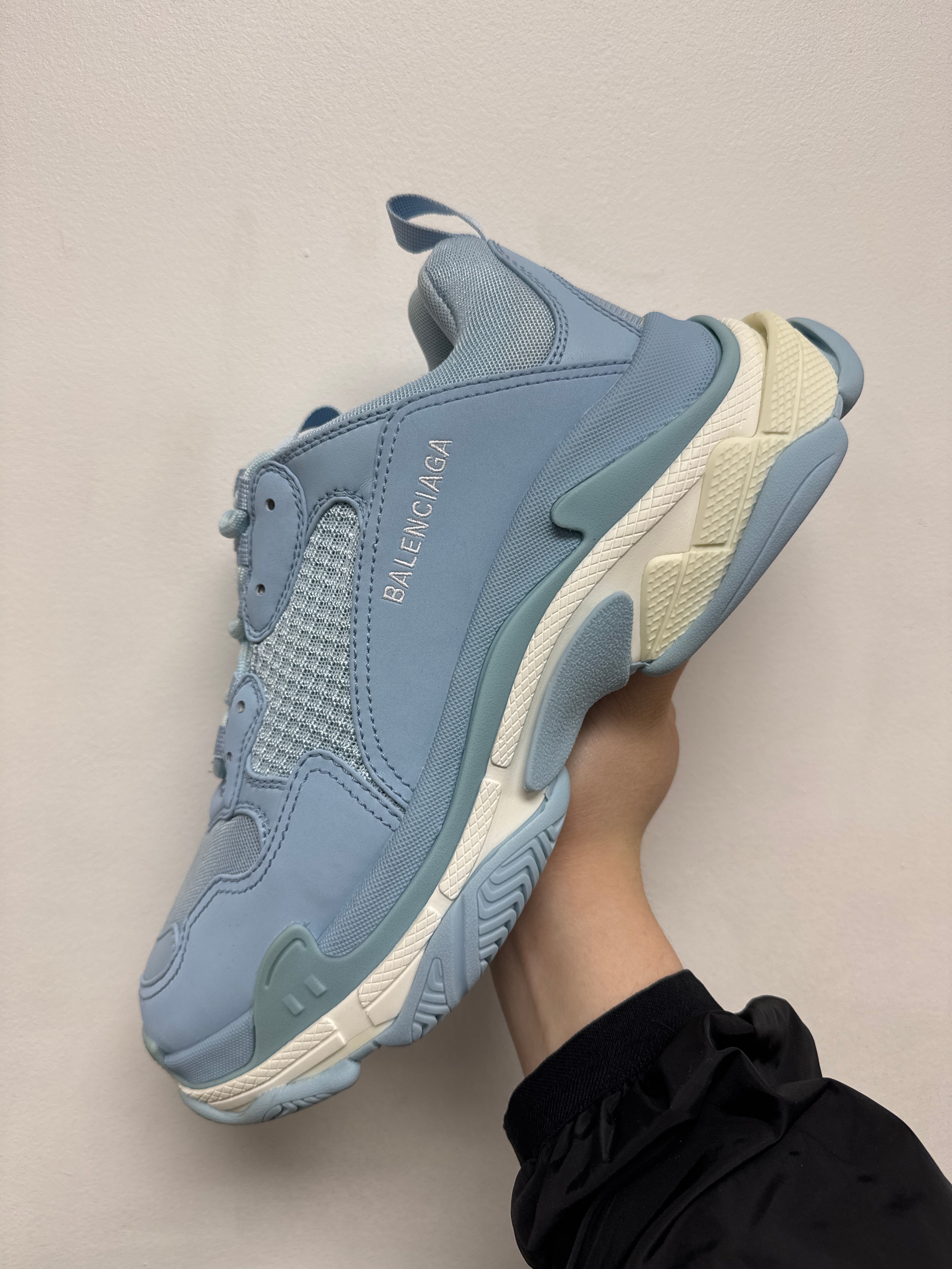 Balenciaga Baby Blue Triple S Sneakers