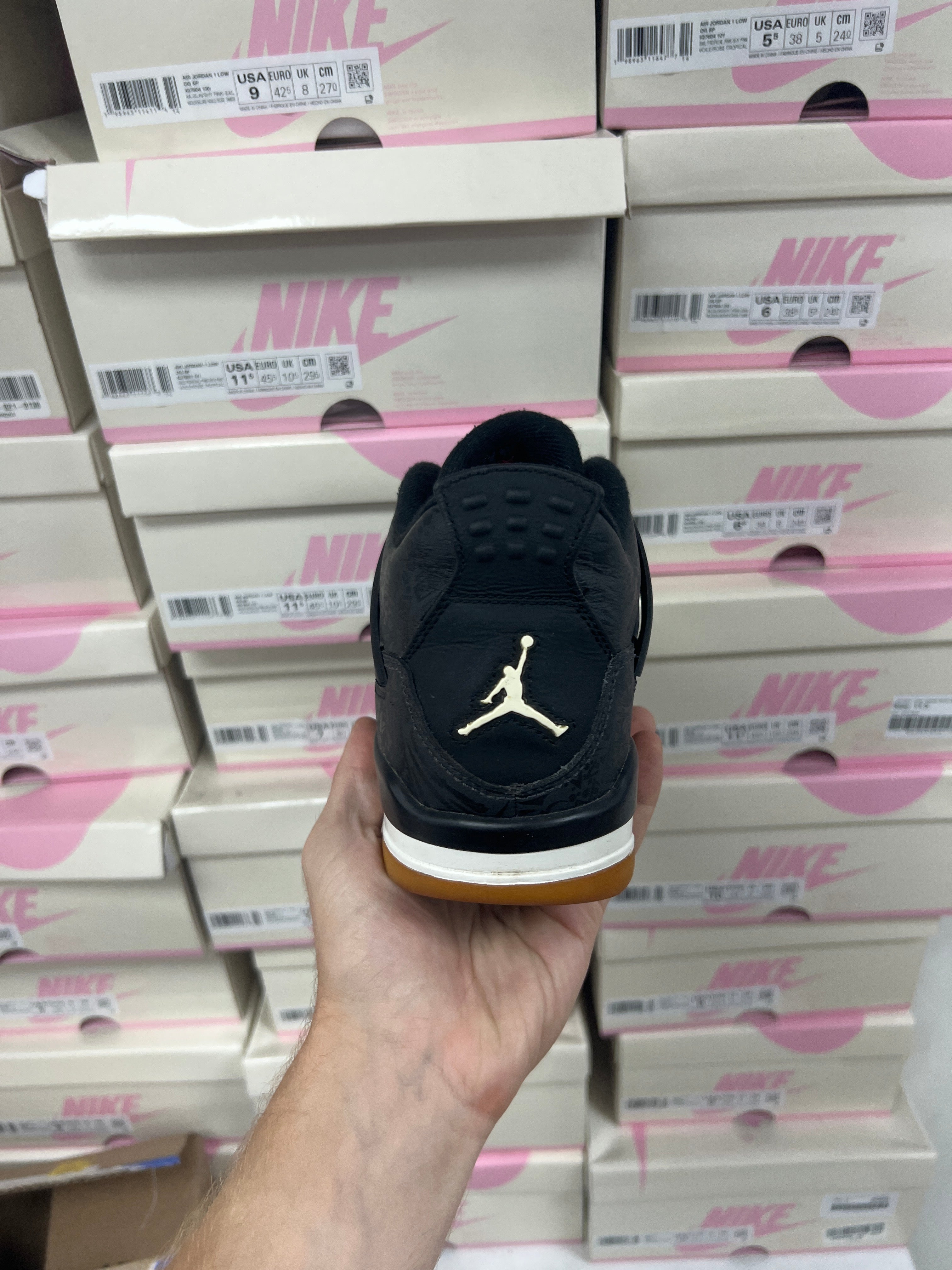Jordan 4 Black Laser Sneakers