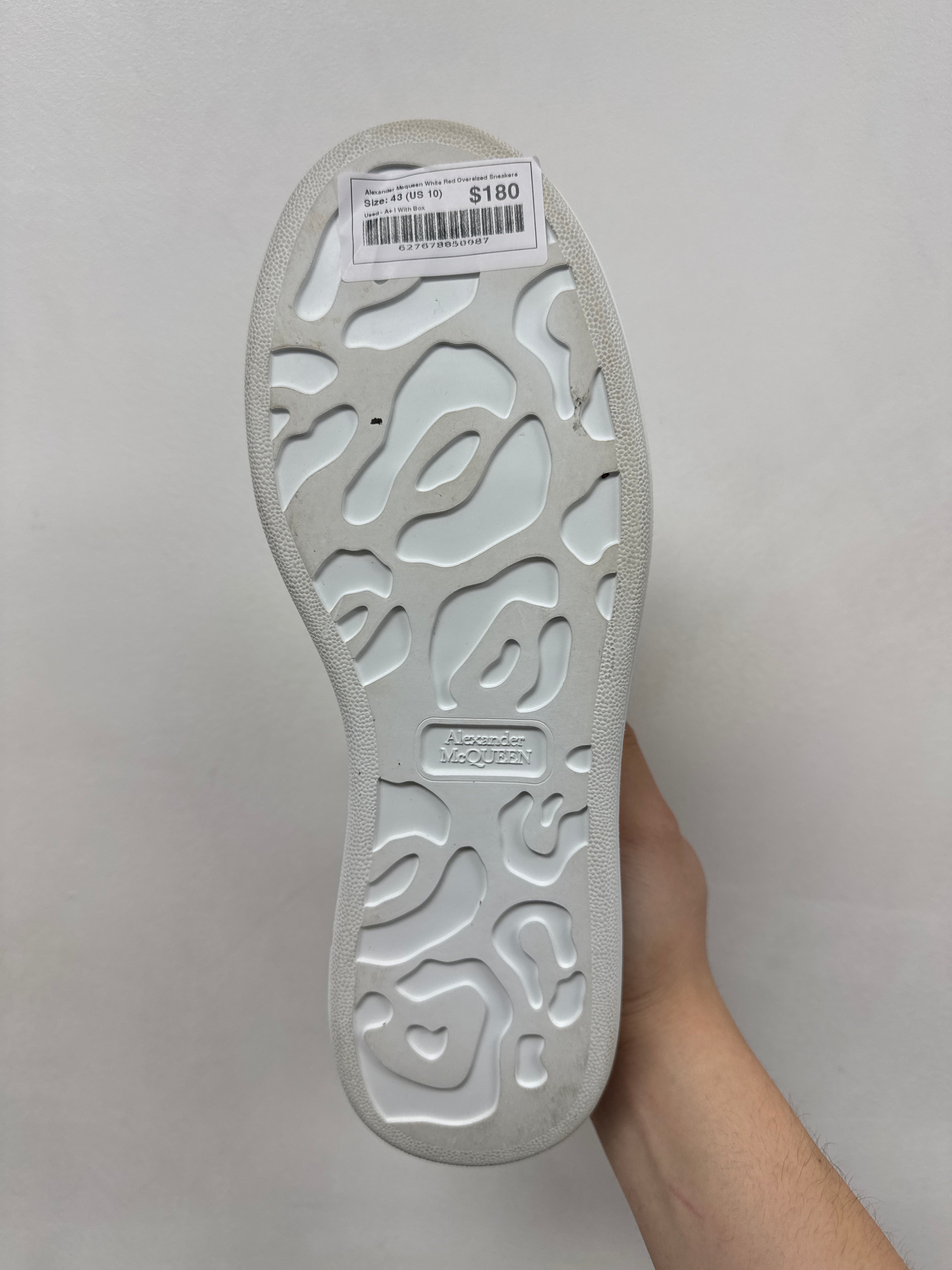 Alexander Mcqueen White Red Oversized Sneakers