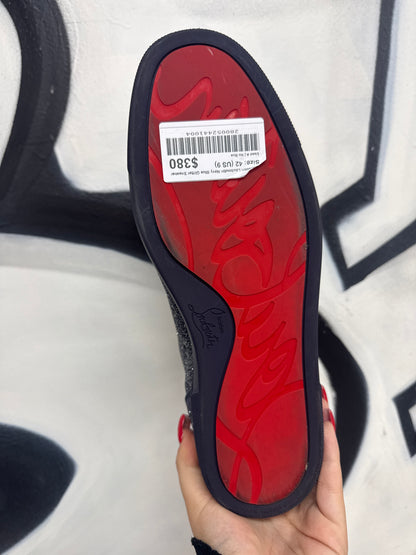 Christian Louboutin Navy Blue Glitter Sneaker