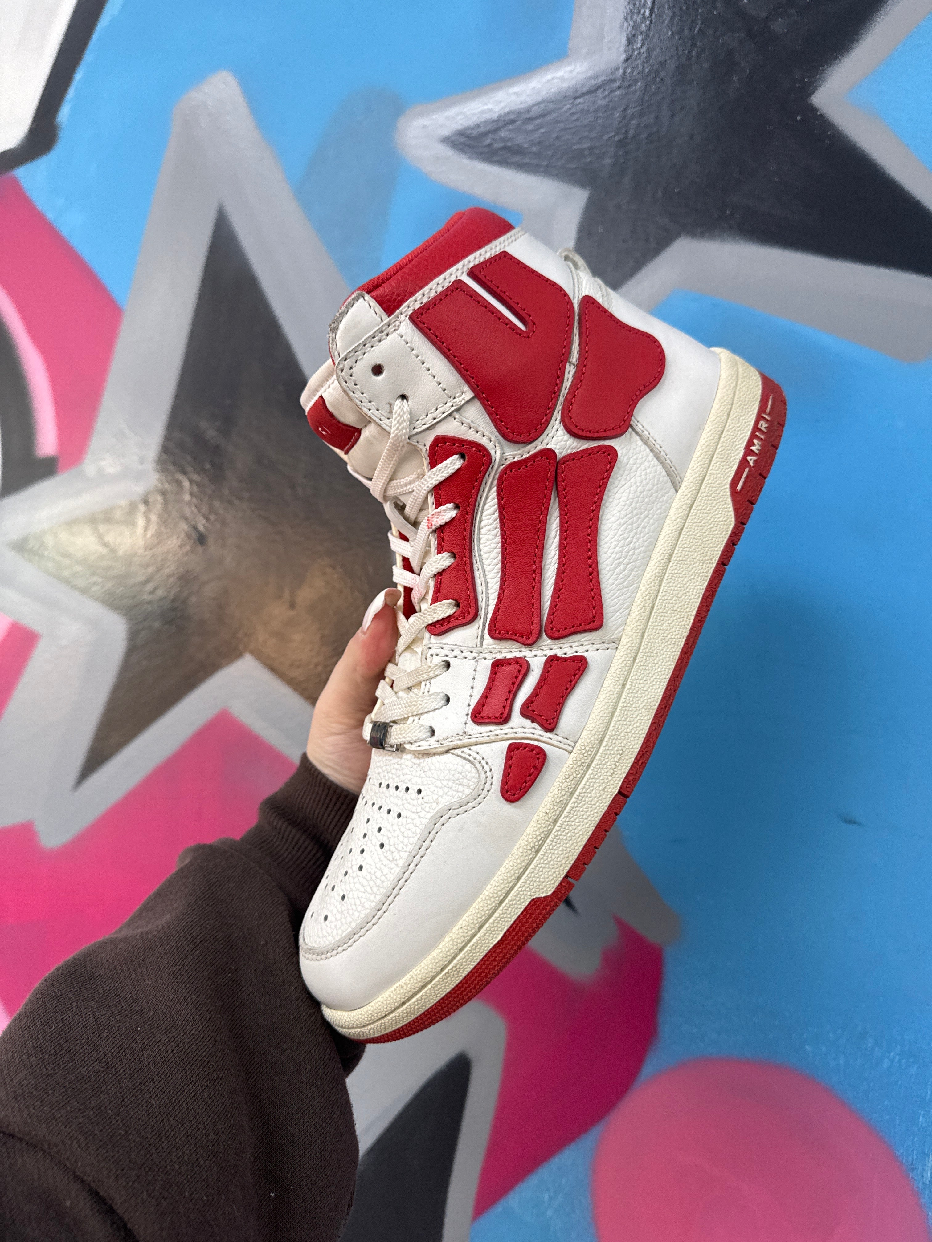 Amiri White Red Skel-Top Sneakers