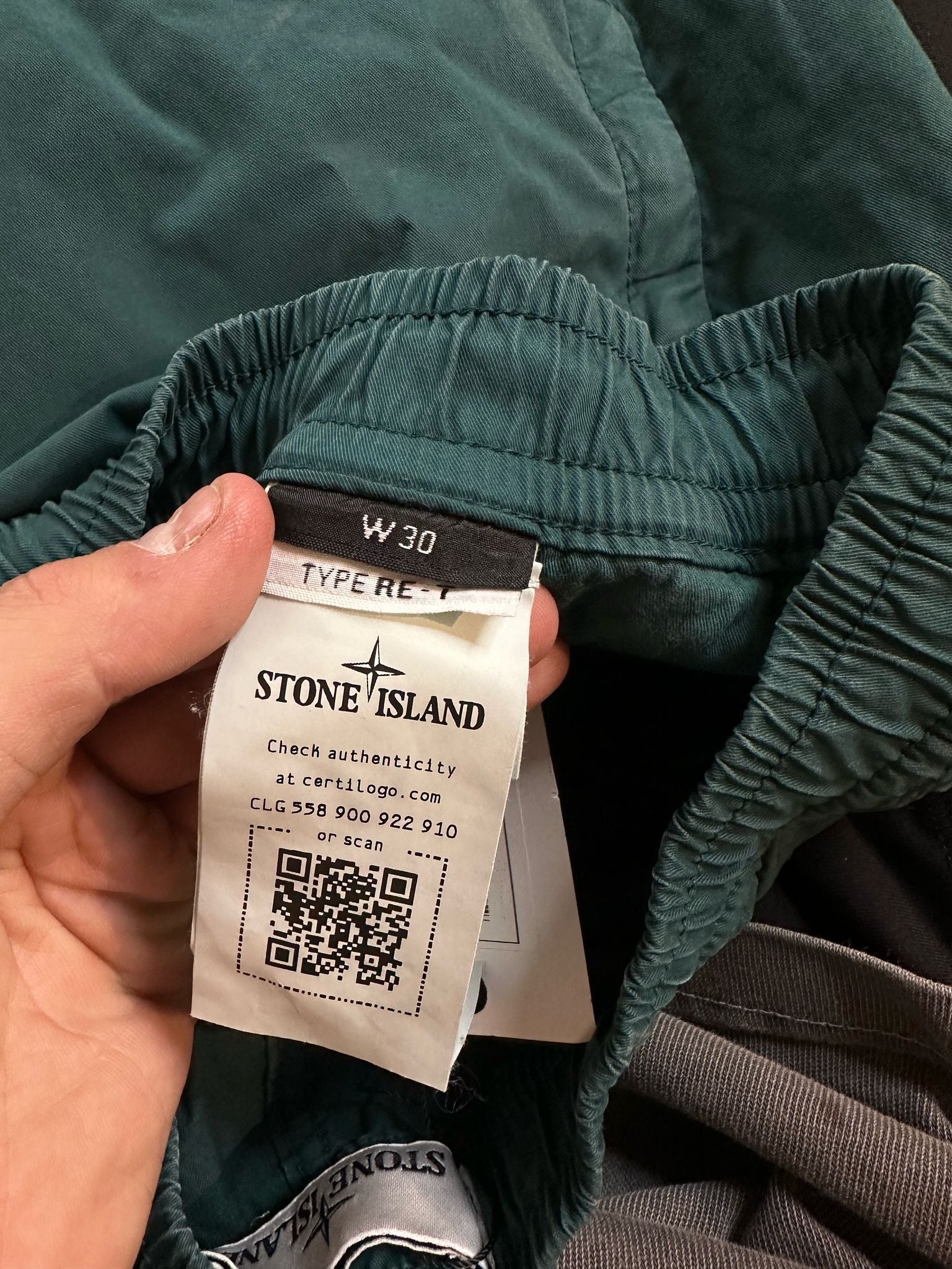 Stone Island Cargo Pants Green Used 30