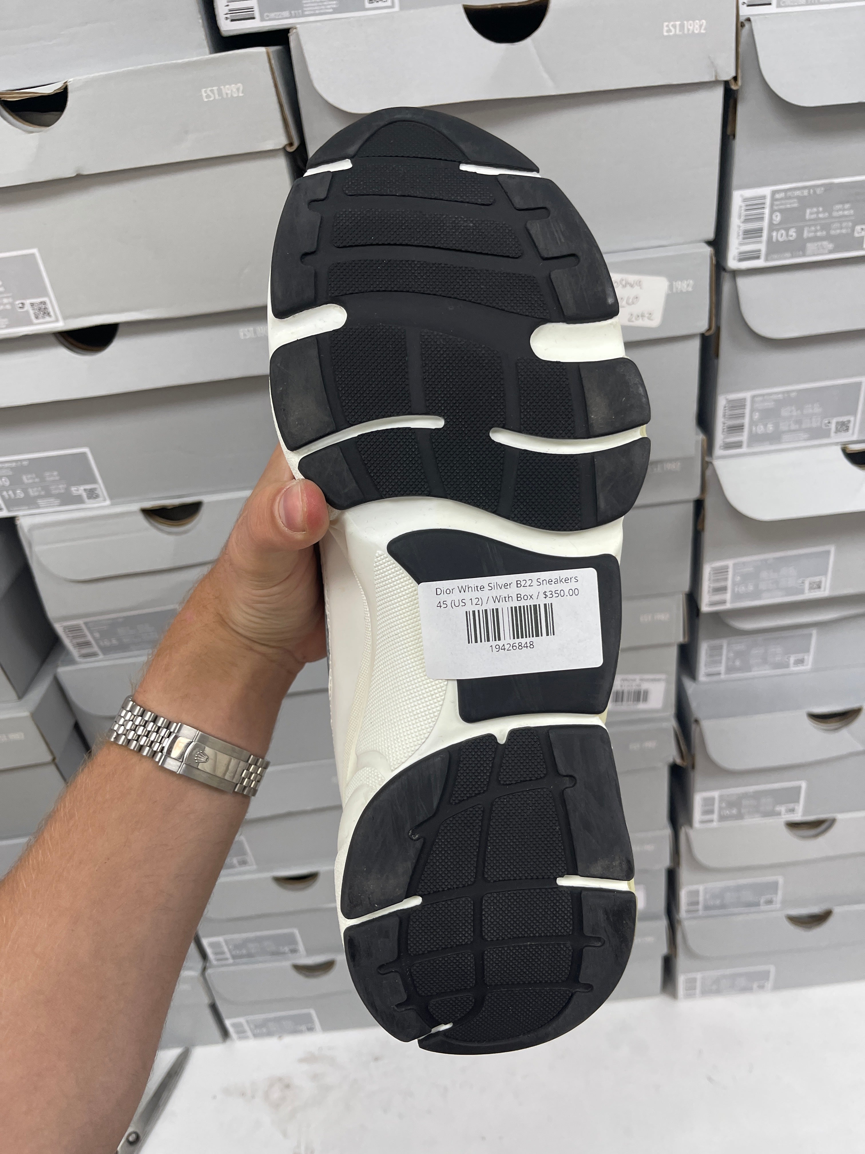 Dior White Silver B22 Sneakers