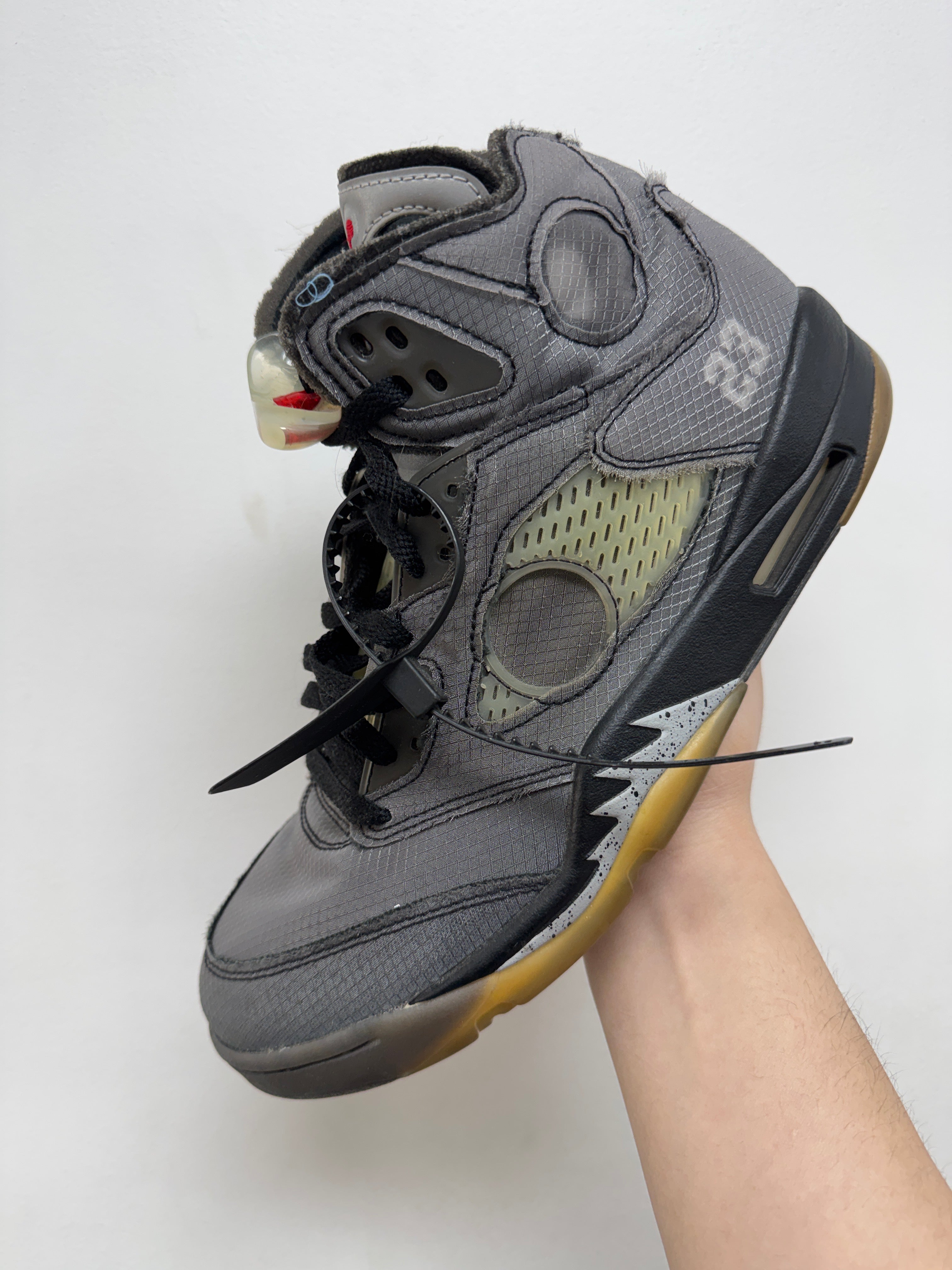 Jordan 5 Off White Muslin Sneakers