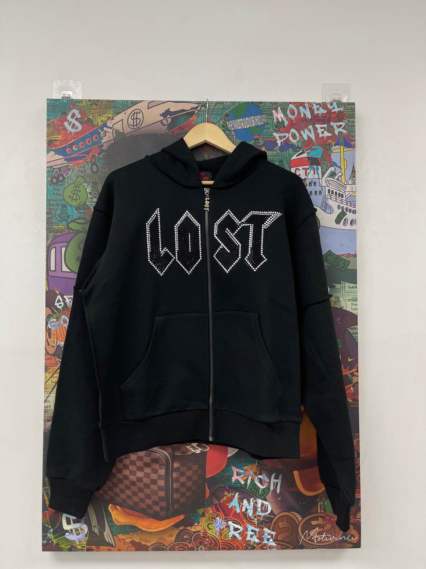 Lost Intricacy Zip Up Black "Staff" New (S-XXL)