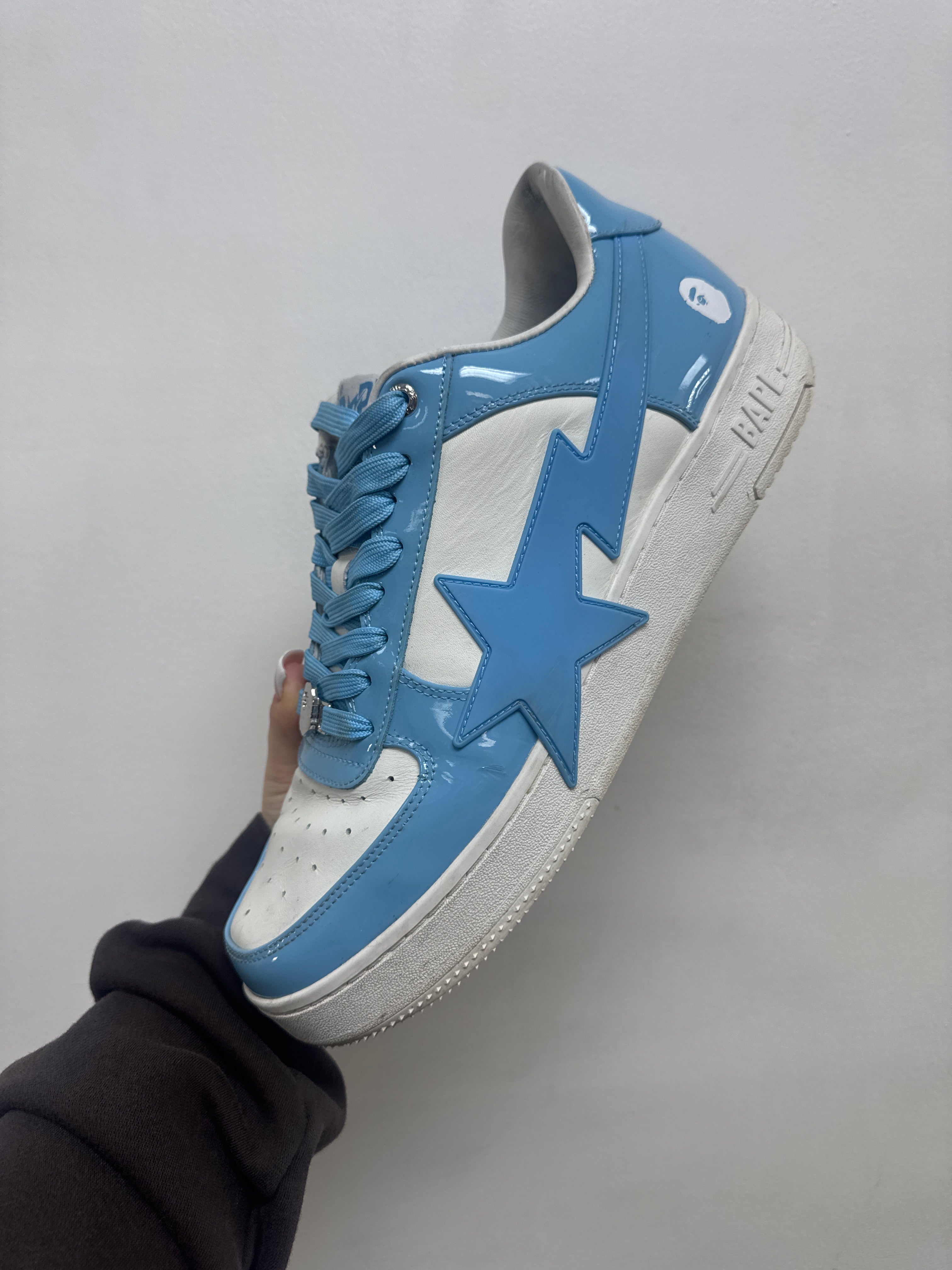 BAPE Baby Blue White Bapesta Sneakers