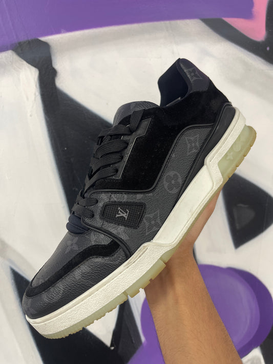 LV Sneakers Black MonoGram Used With Box