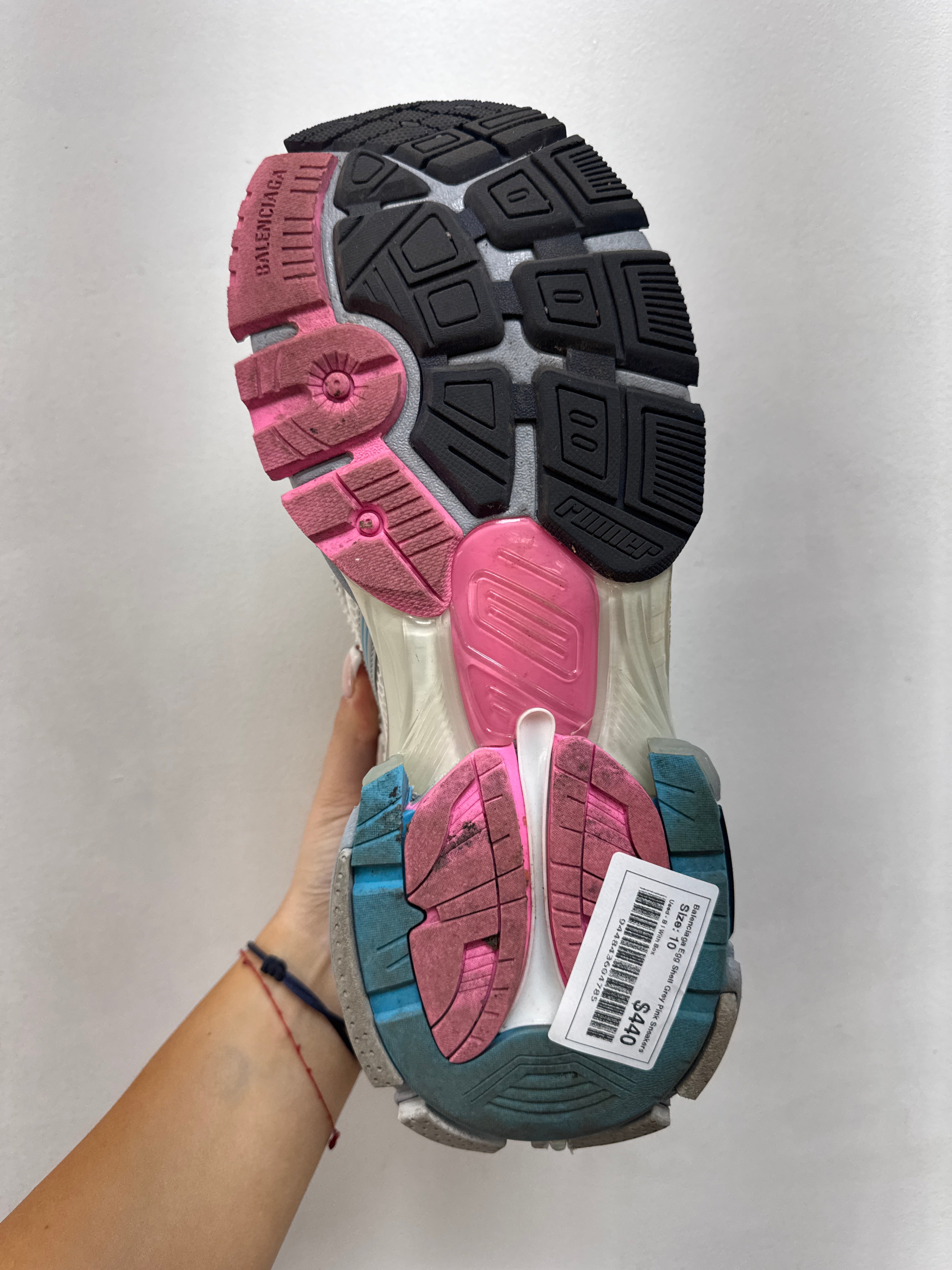 Balenciaga Egg Shell Grey Pink Sneakers