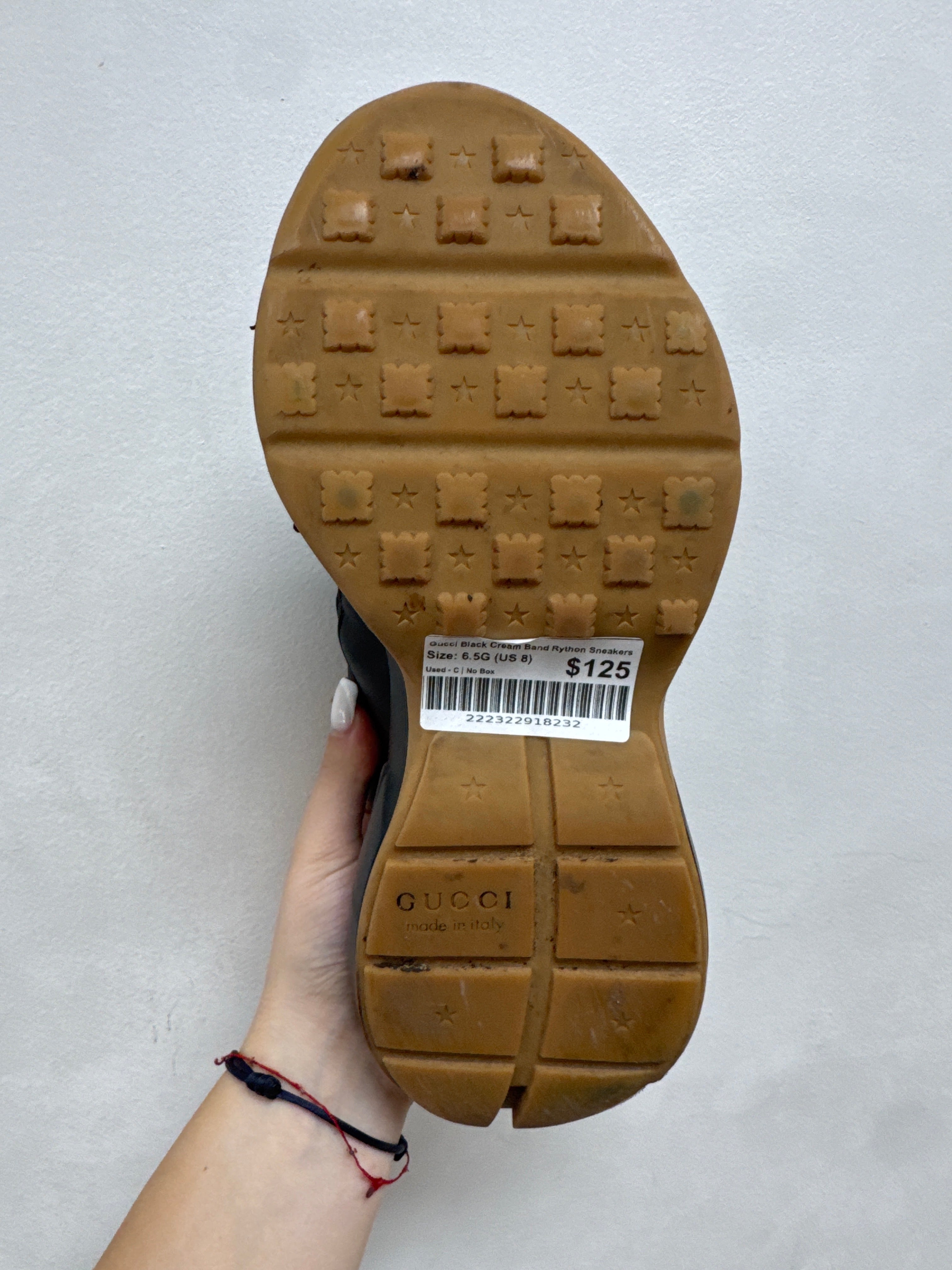 Gucci Black Cream Band Rython Sneakers