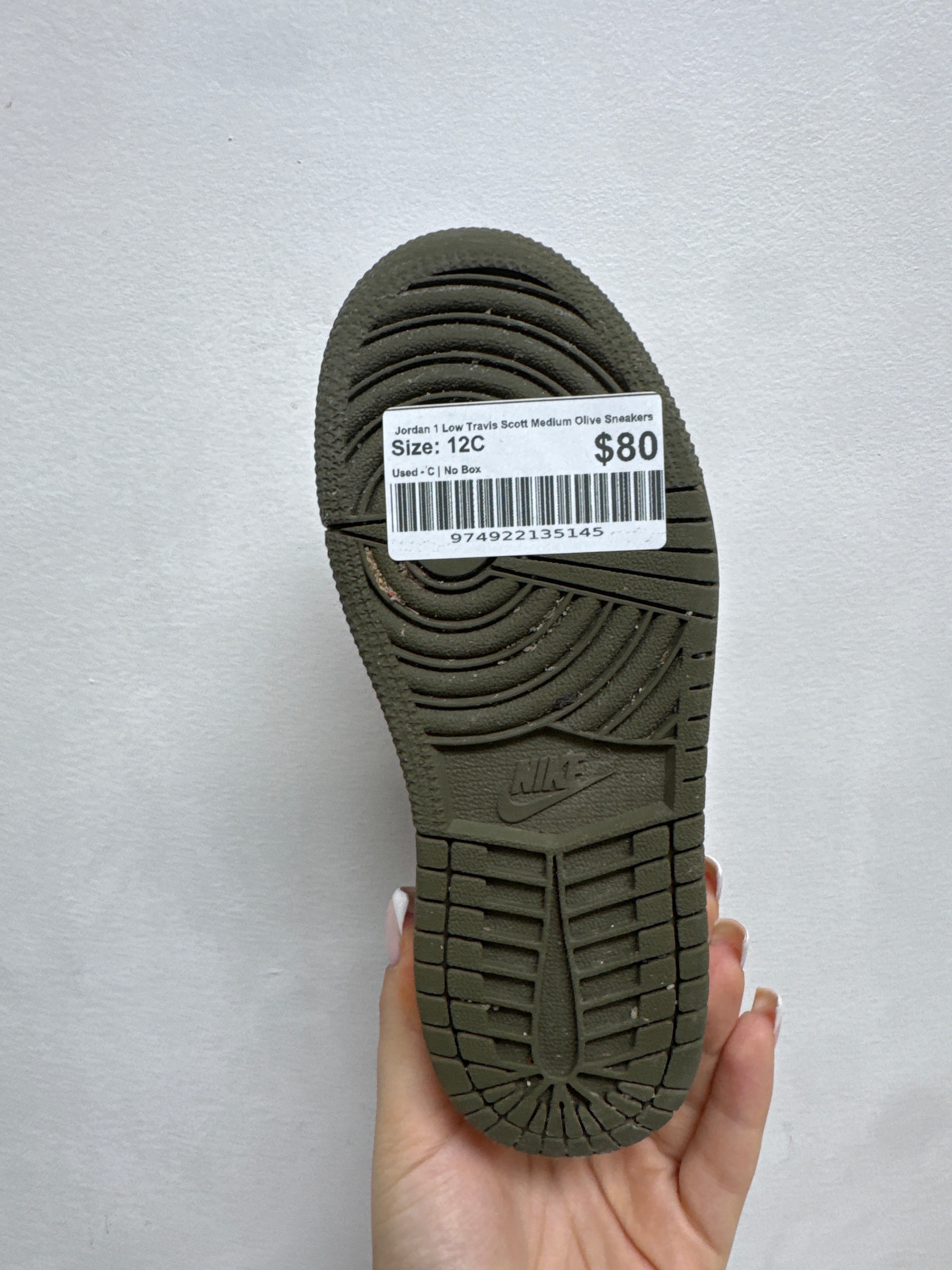 Jordan 1 Low Travis Scott Medium Olive Sneakers