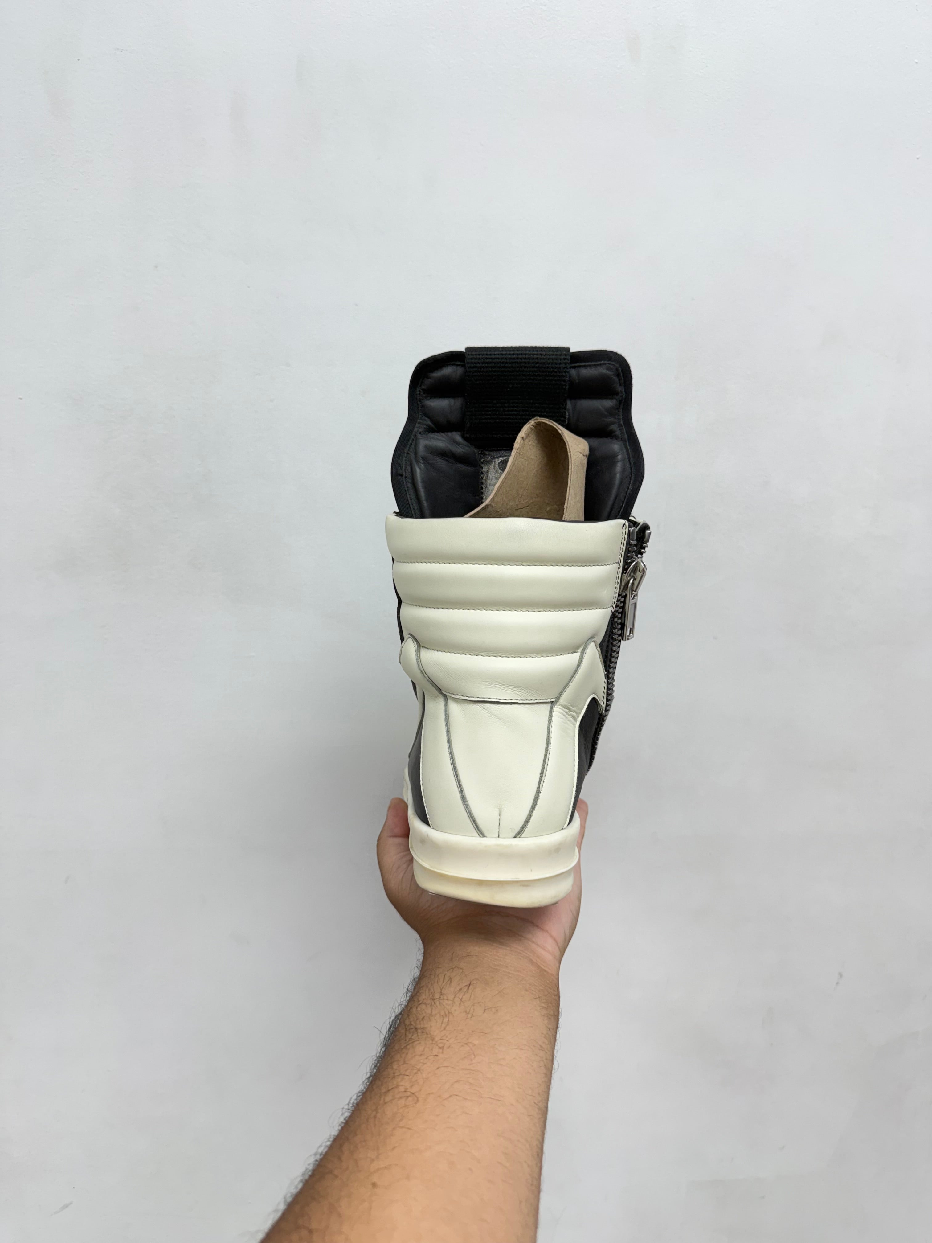Rick Owens Black Milk Geobasket Sneakers