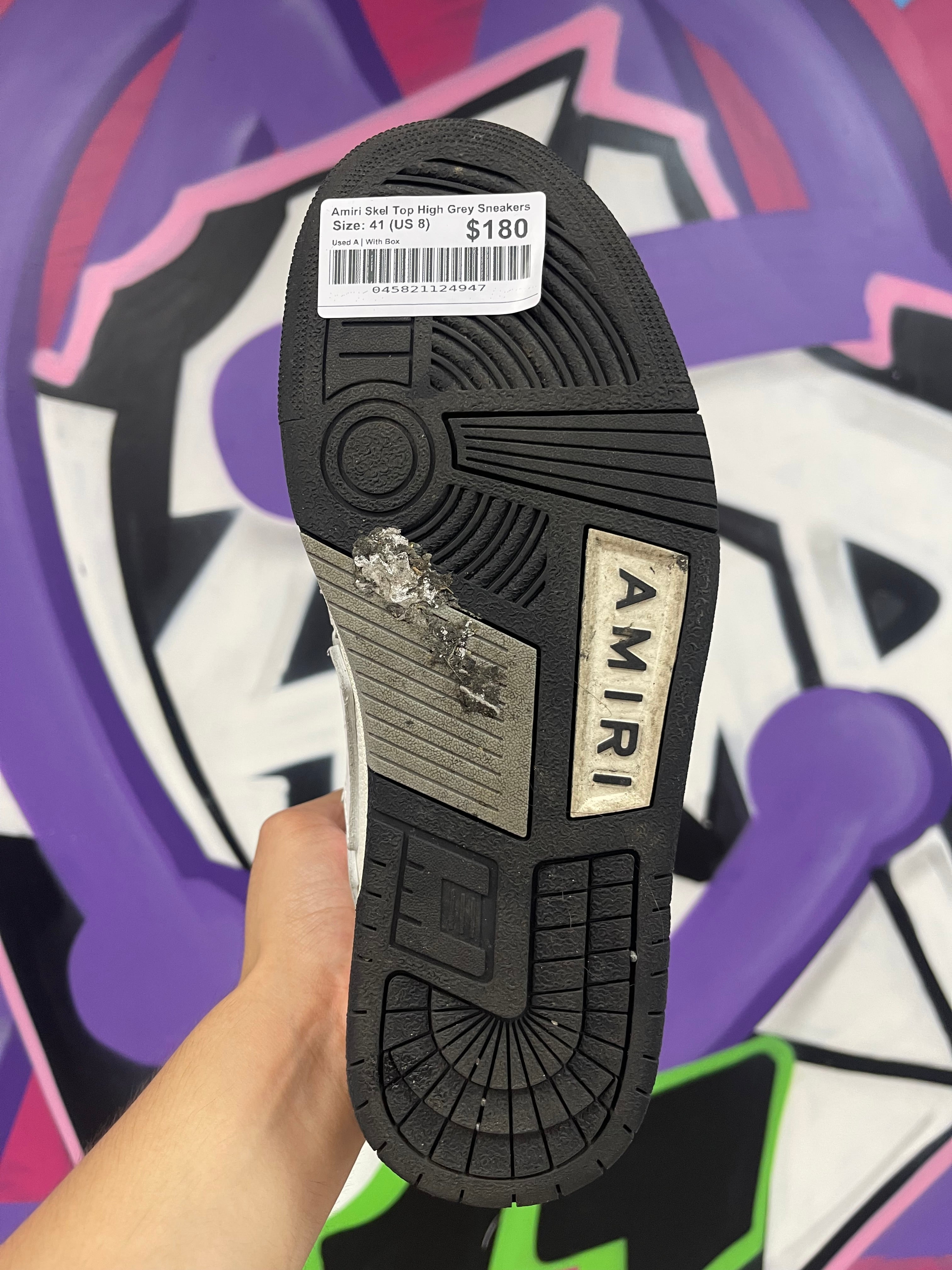 Amiri Skel Top High Grey Sneakers