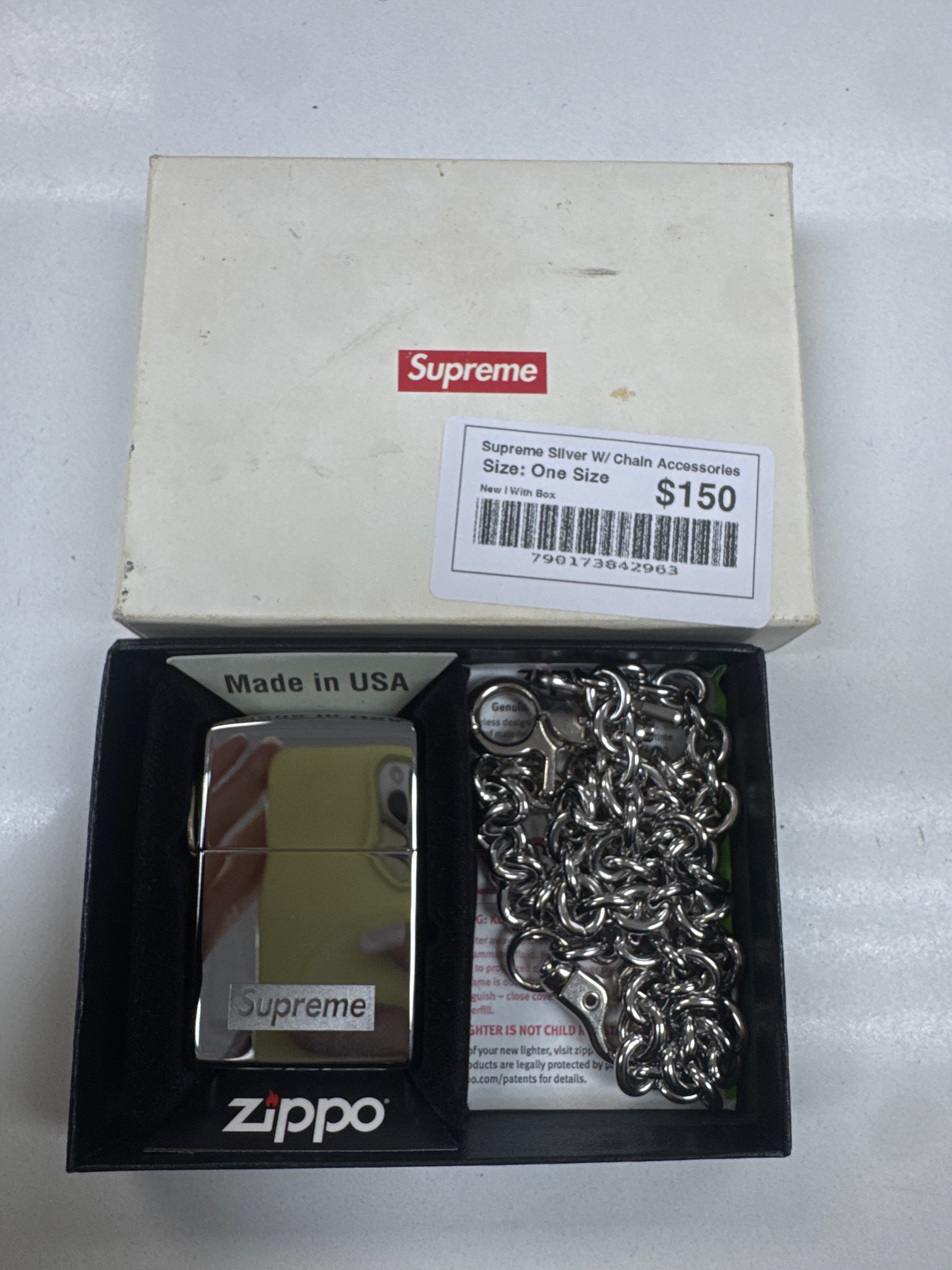 Supreme Silver W/ Chain Accessories