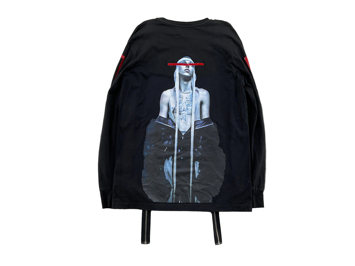 Hood By Air Black & Red Zipper Long Sleeve