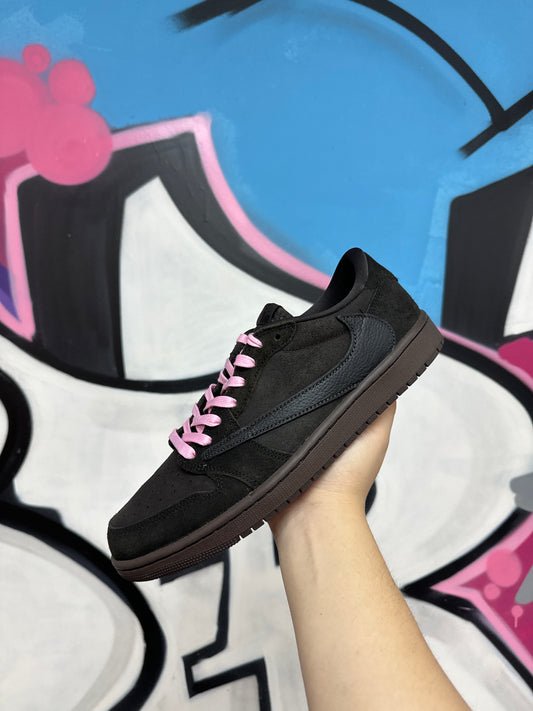 Jordan 1 Low TS Brown Velvet Sneakers